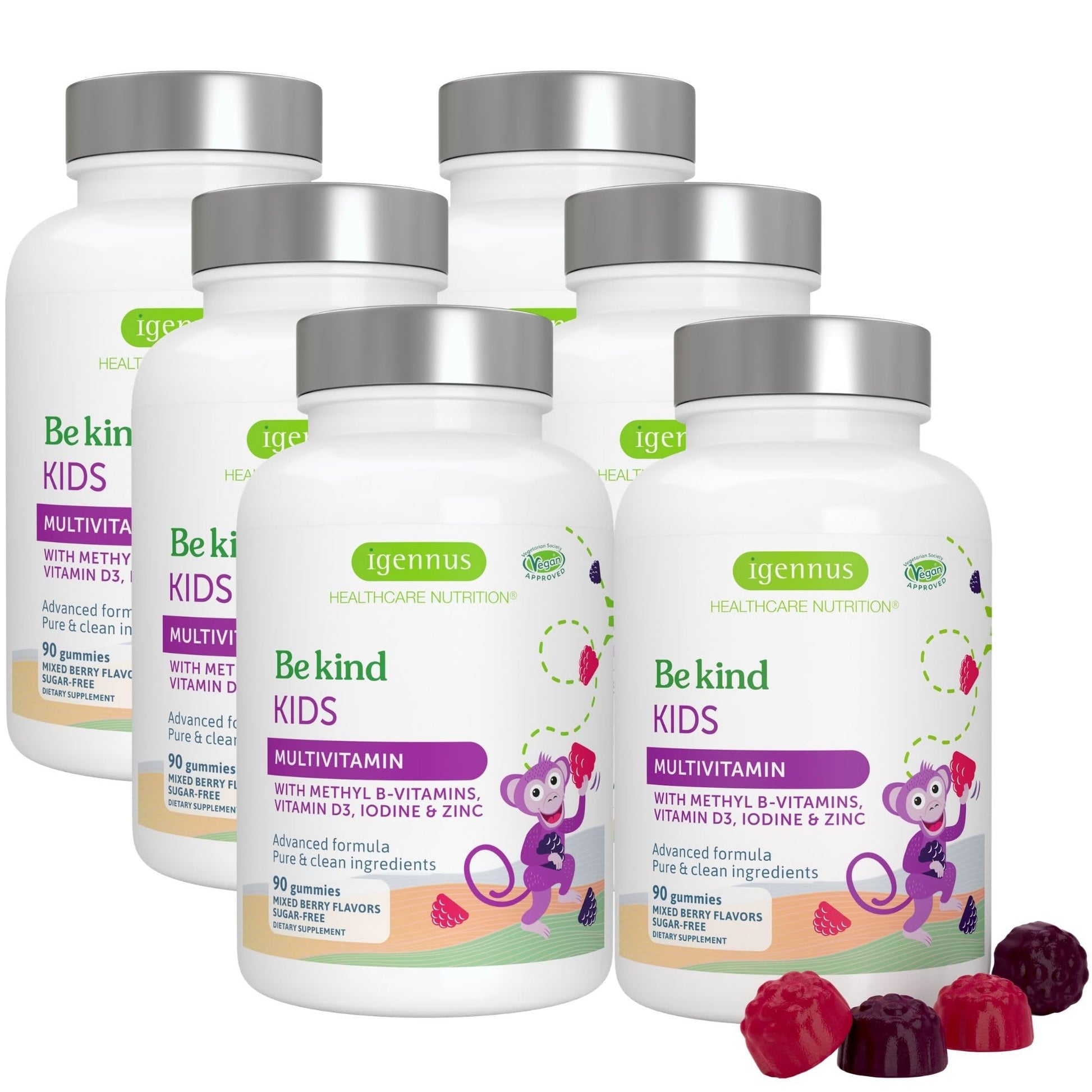 Igennus Healthcare Nutrition Methylated Kids Multivitamin Gummies 540