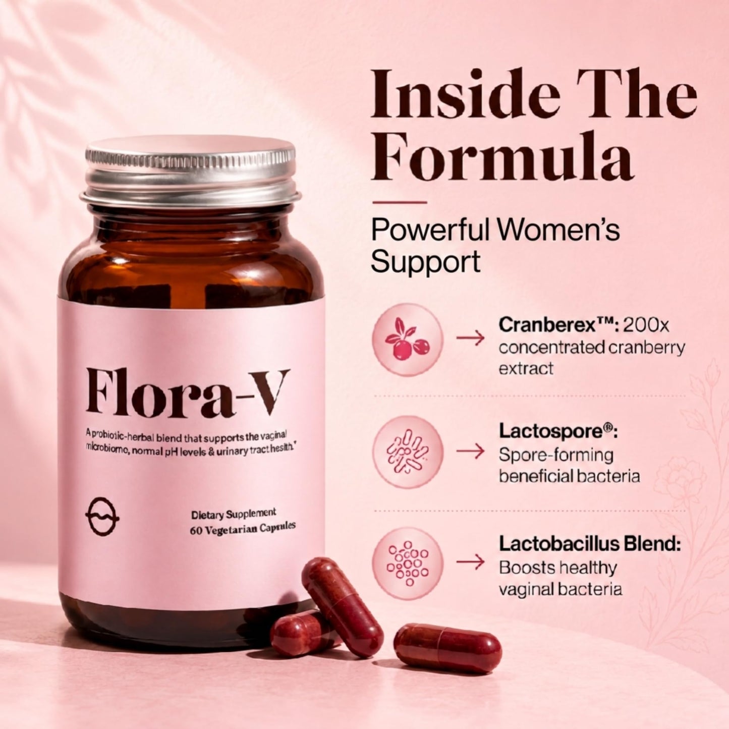 Organic Olivia Flora-V Capsule, 60 Count