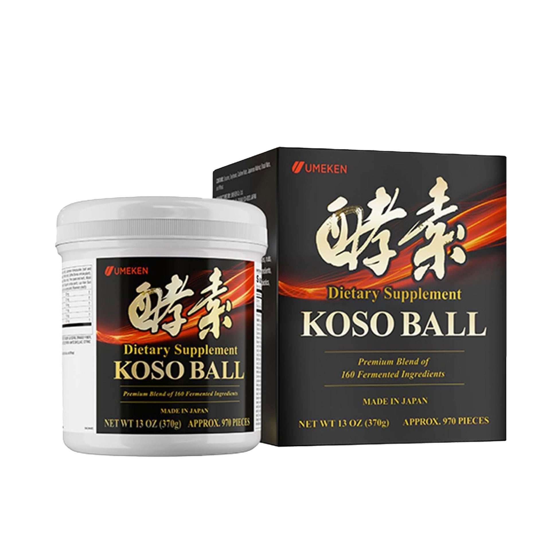 Umeken Koso Ball Infused with Pure 160 Fermented Ingredients, 970 Tablets