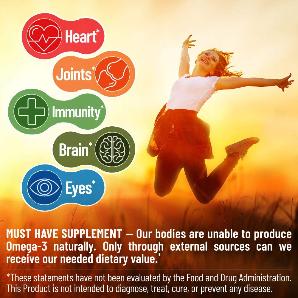 Hippie Farms Vegan Omega-3 Algae Oil with DHA EPA Capsules, 60 Count