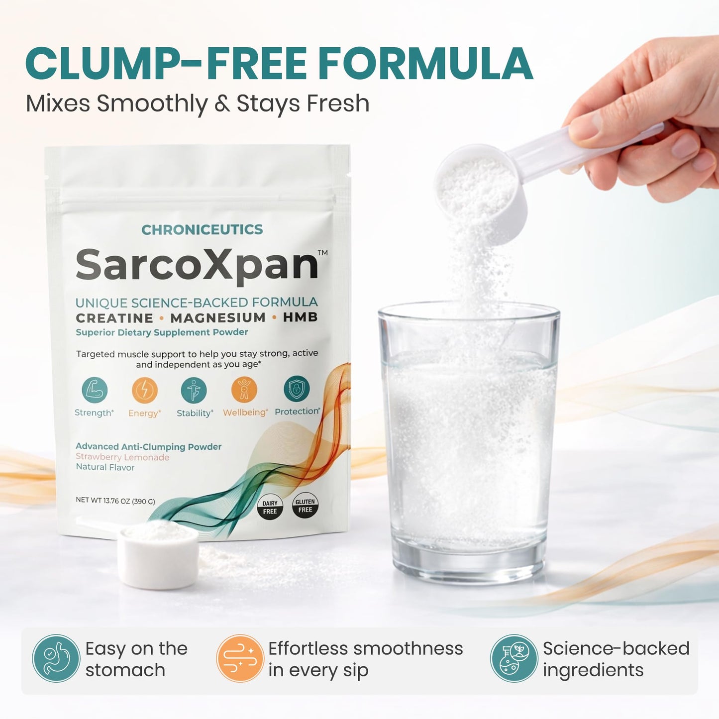 SarcoXpan Muscle Preservation Supplement for Healthy Aging Powder 13.75 Ounce