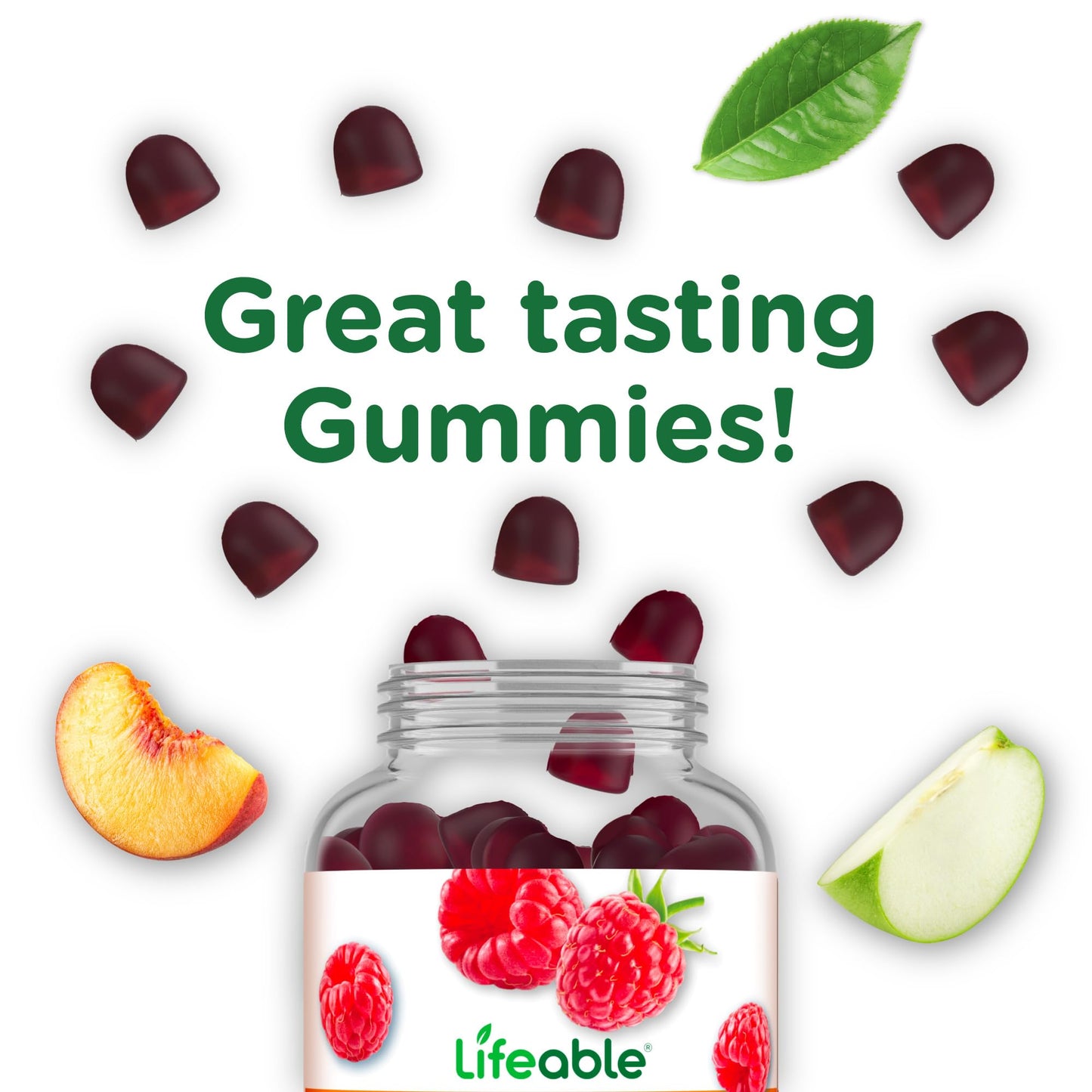 Lifeable Prebiotic Fiber Gummies for Adults 90 Gummies