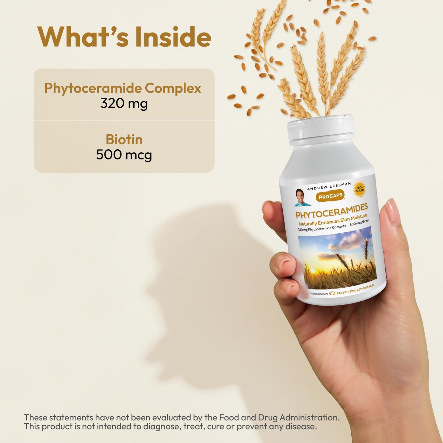 ANDREW LESSMAN Phytoceramides with Biotin Capsules 60 Count