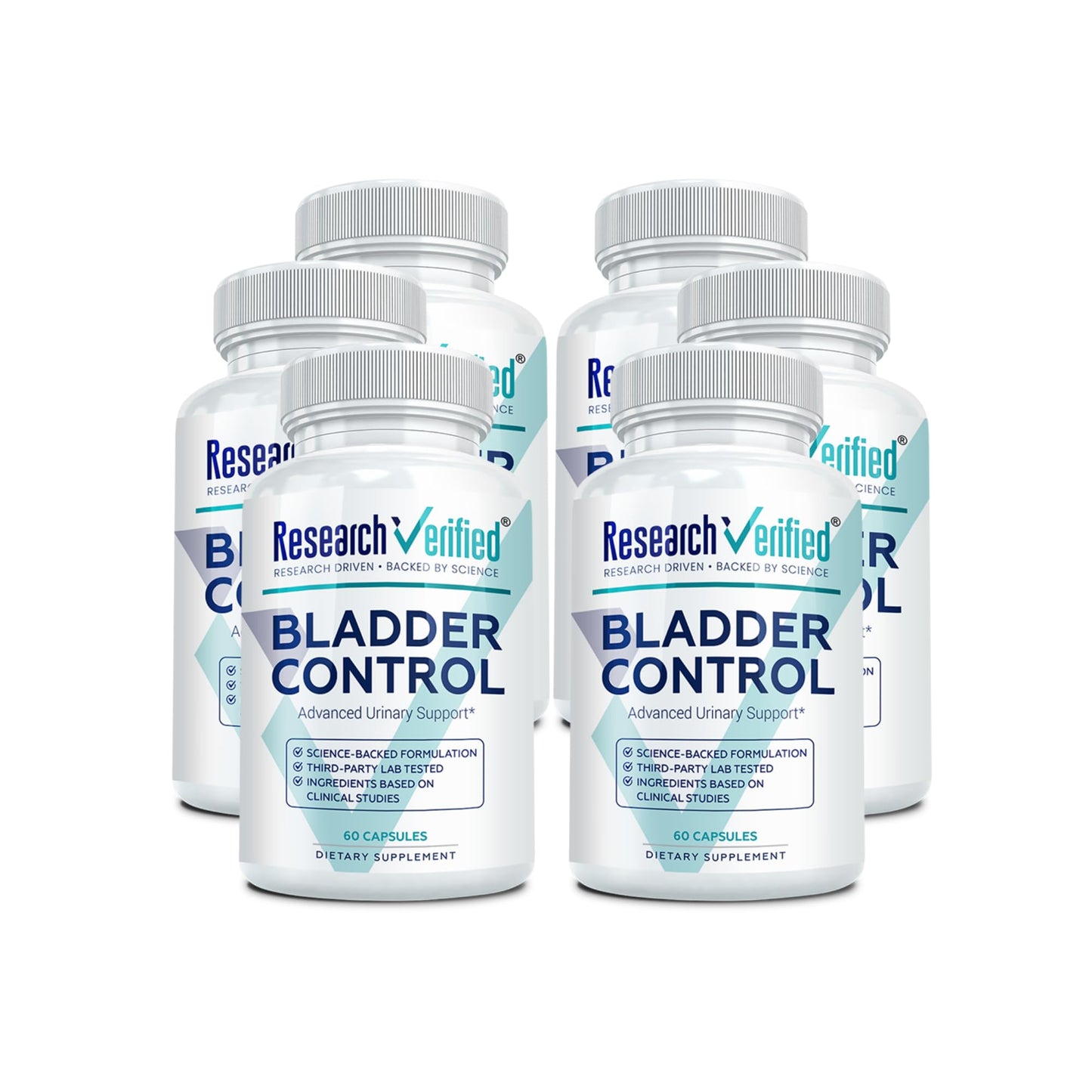 Research Verified Bladder Control - Leakage & Urgency - Pumpkin Seed, Soy Isoflavones, Thiamine Capsules 360