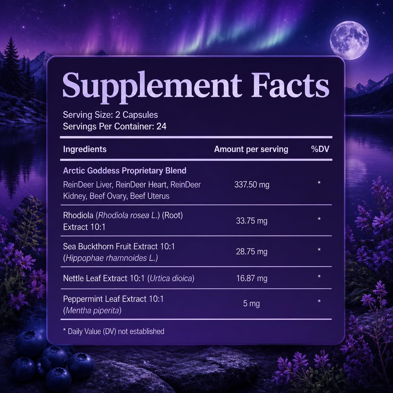 LEAN DROPS Arctic Goddess Reindeer Supplement Capsule, 2 Capsules