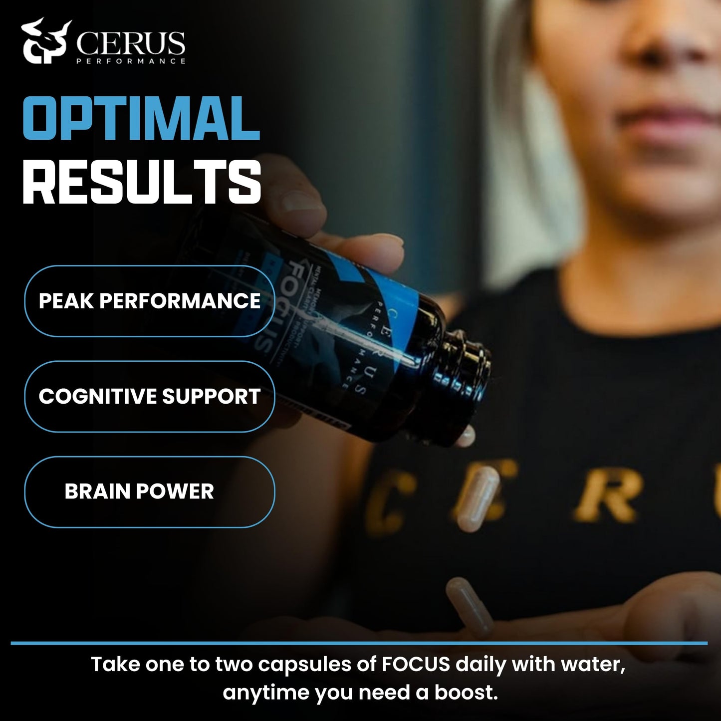 Cerus Performance Focus Nootropic Supplement Capsule 60 Count