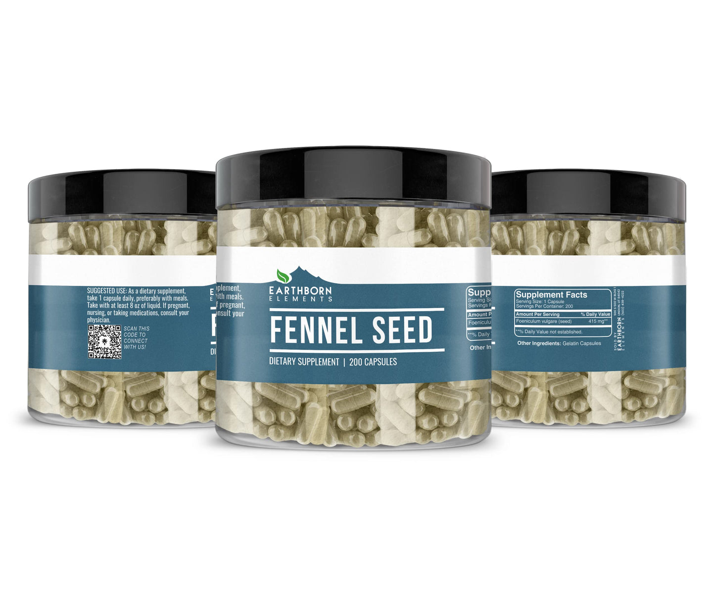 Earthborn Elements Fennel Seed Capsules 200