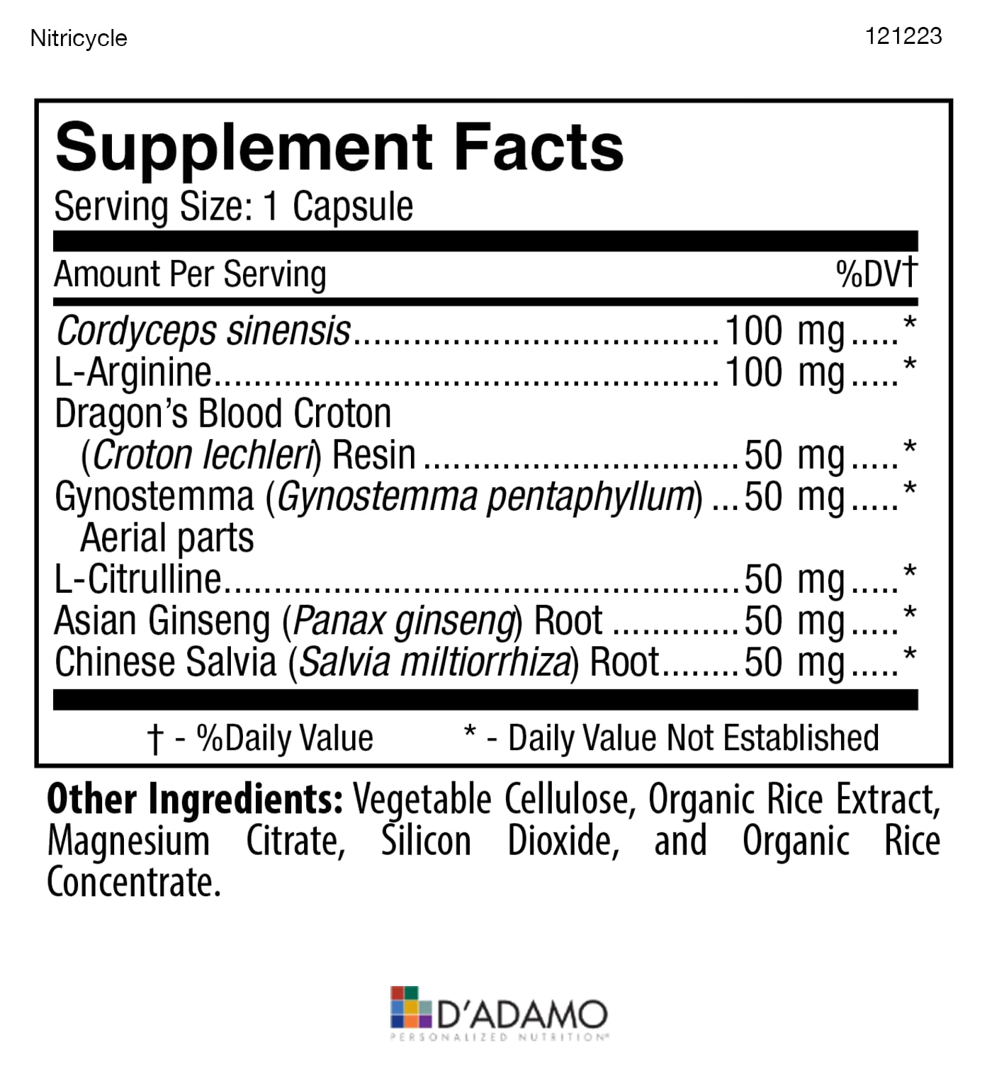 D'Adamo Personalized Nutrition Cardiac Synergy Stack Capsules 60 Count