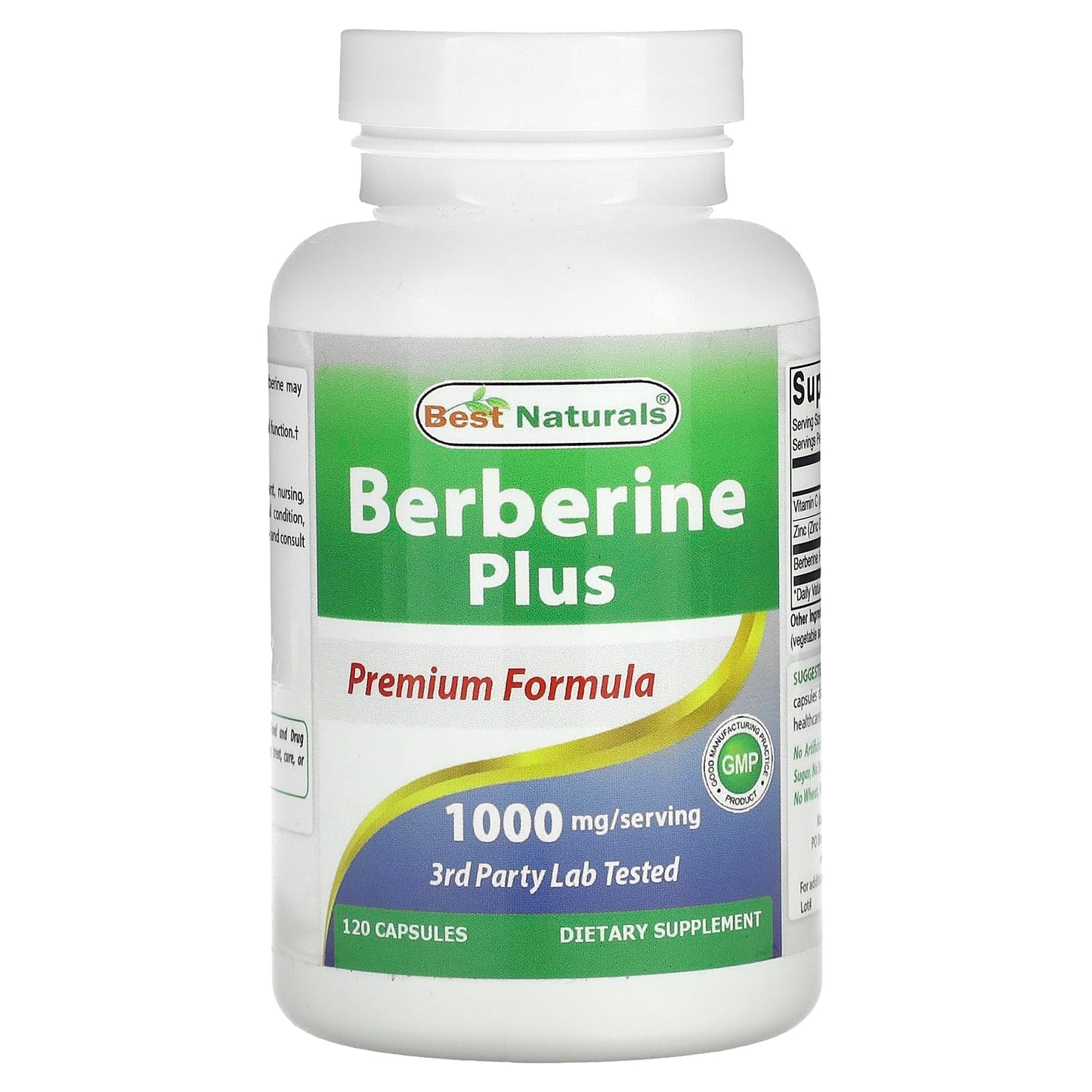 Best Naturals Berberine Plus 1000mg, 120 Capsules
