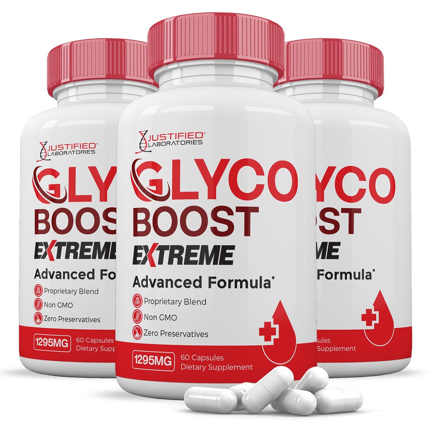 Justified Laboratories Glyco Boost Pills Extreme 1295MG Glycogen Support Advanced Formula Capsules 180