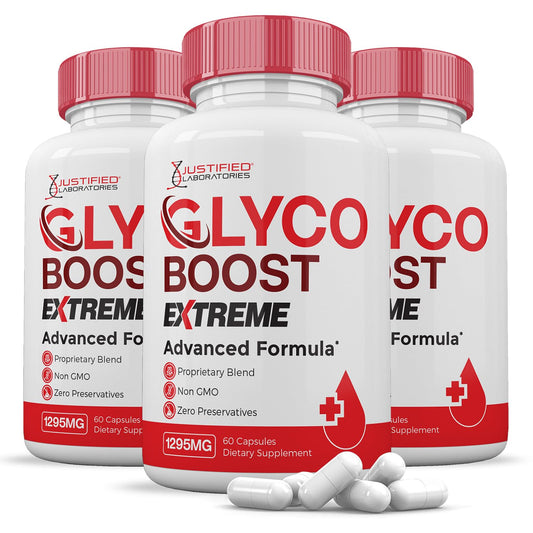 Justified Laboratories Glyco Boost Pills Extreme 1295MG Glycogen Support Advanced Formula Capsules 180