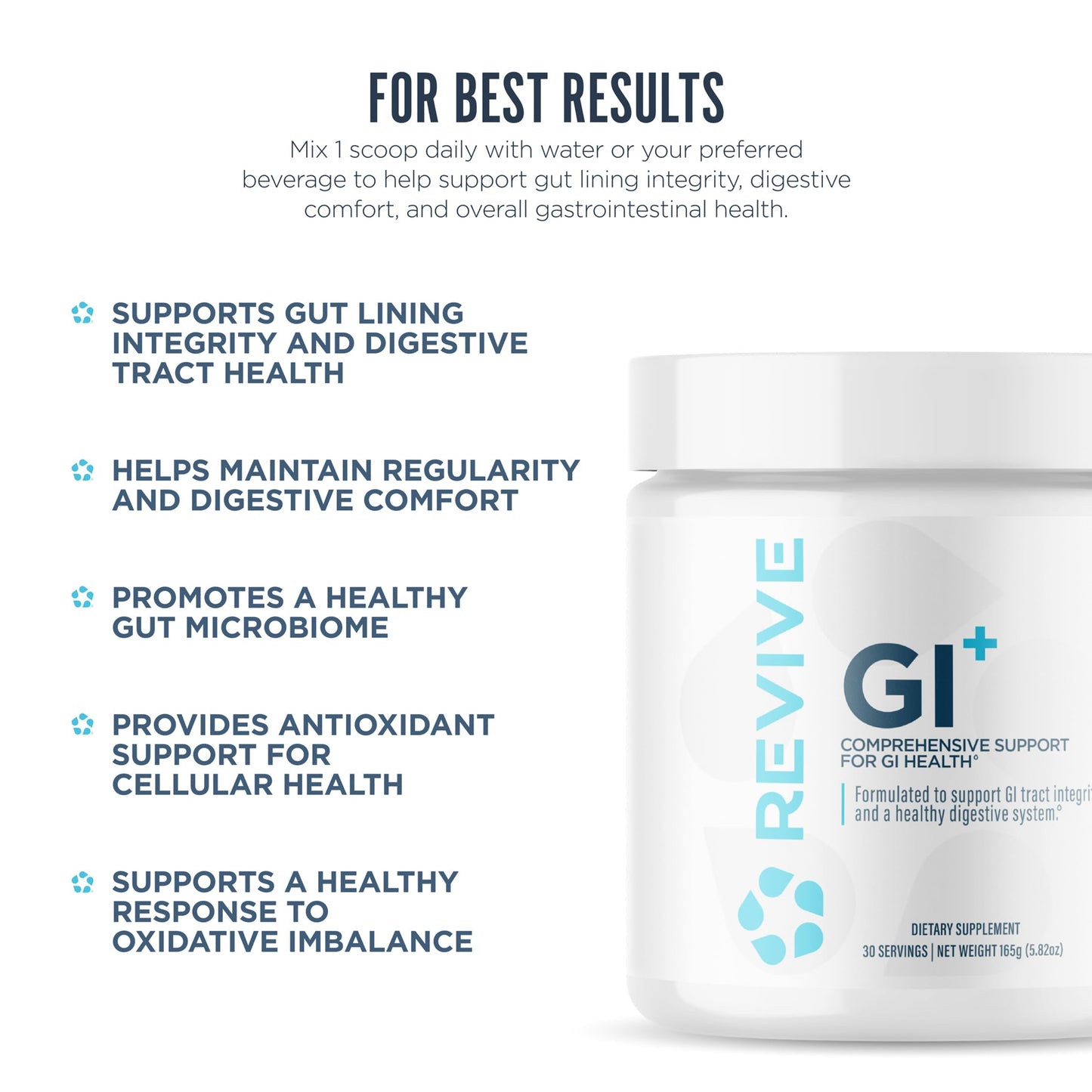 Revive Digestive Health Supplement GI Plus Powder 5.82 oz