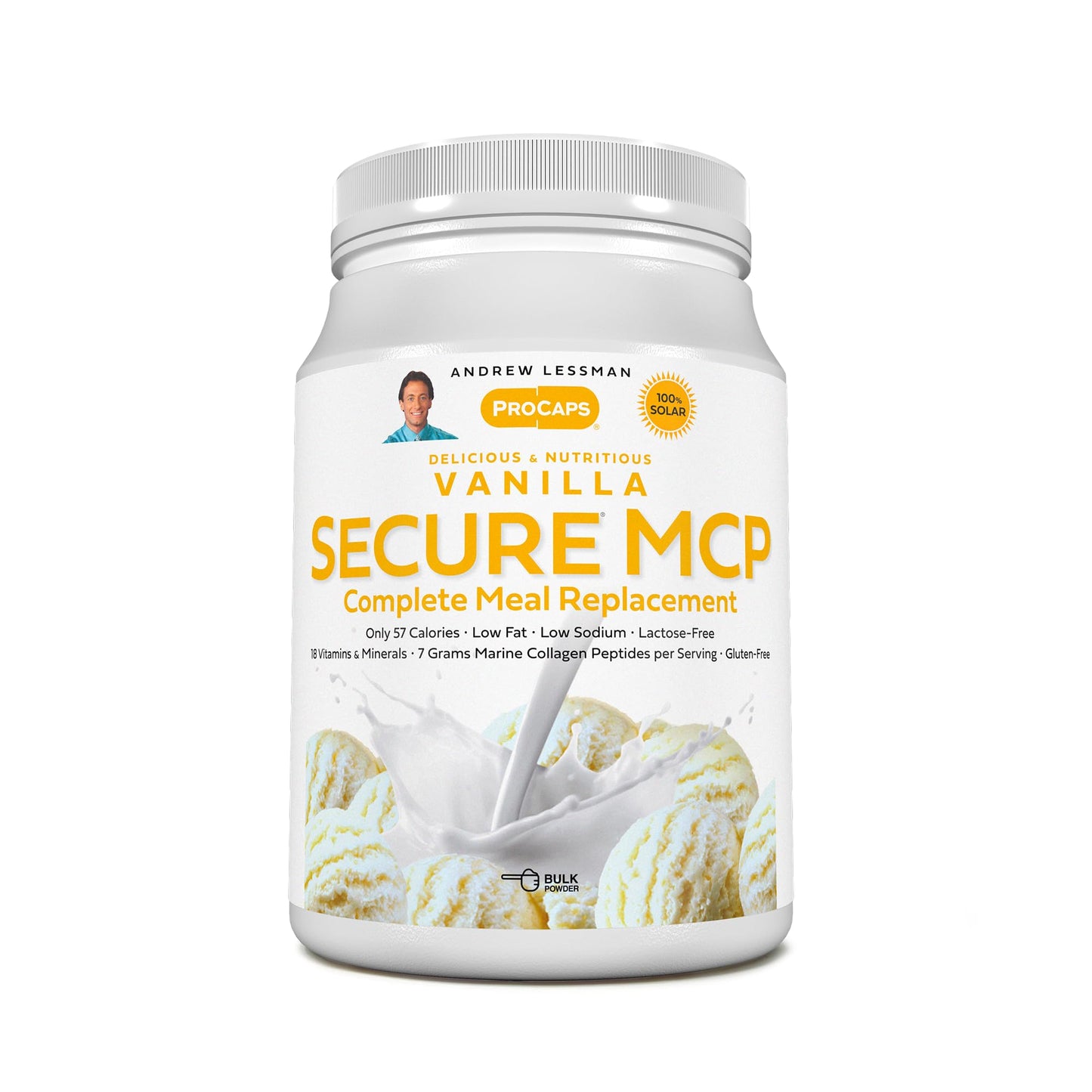 ANDREW LESSMAN Secure MCP Complete Meal Replacement Vanilla Powder 60 Servings