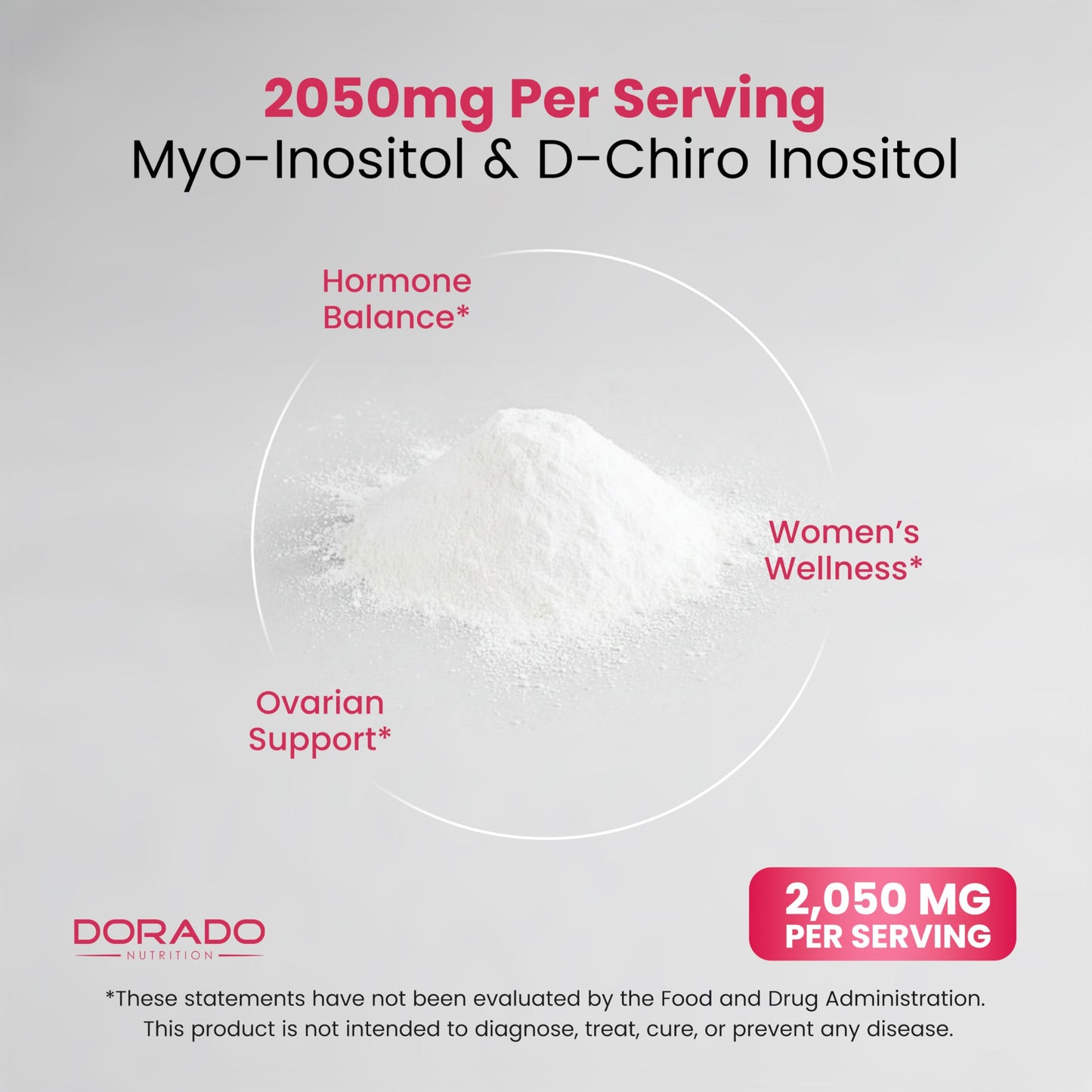 DORADO NUTRITION Myo-Inositol & D-Chiro Inositol Supplement Powder, 2.17 Ounce