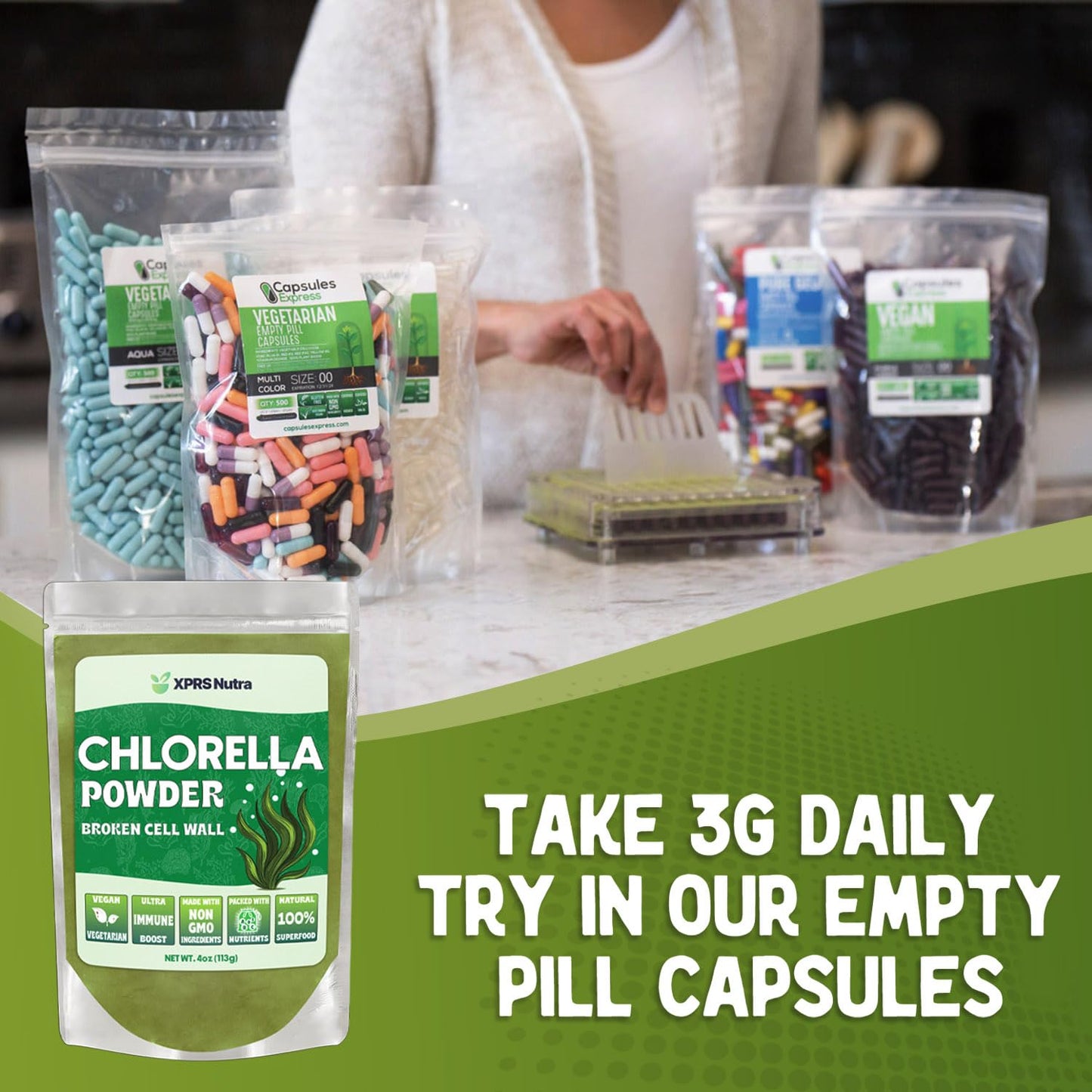 XPRS Nutra Chlorella Powder, 4 Ounce