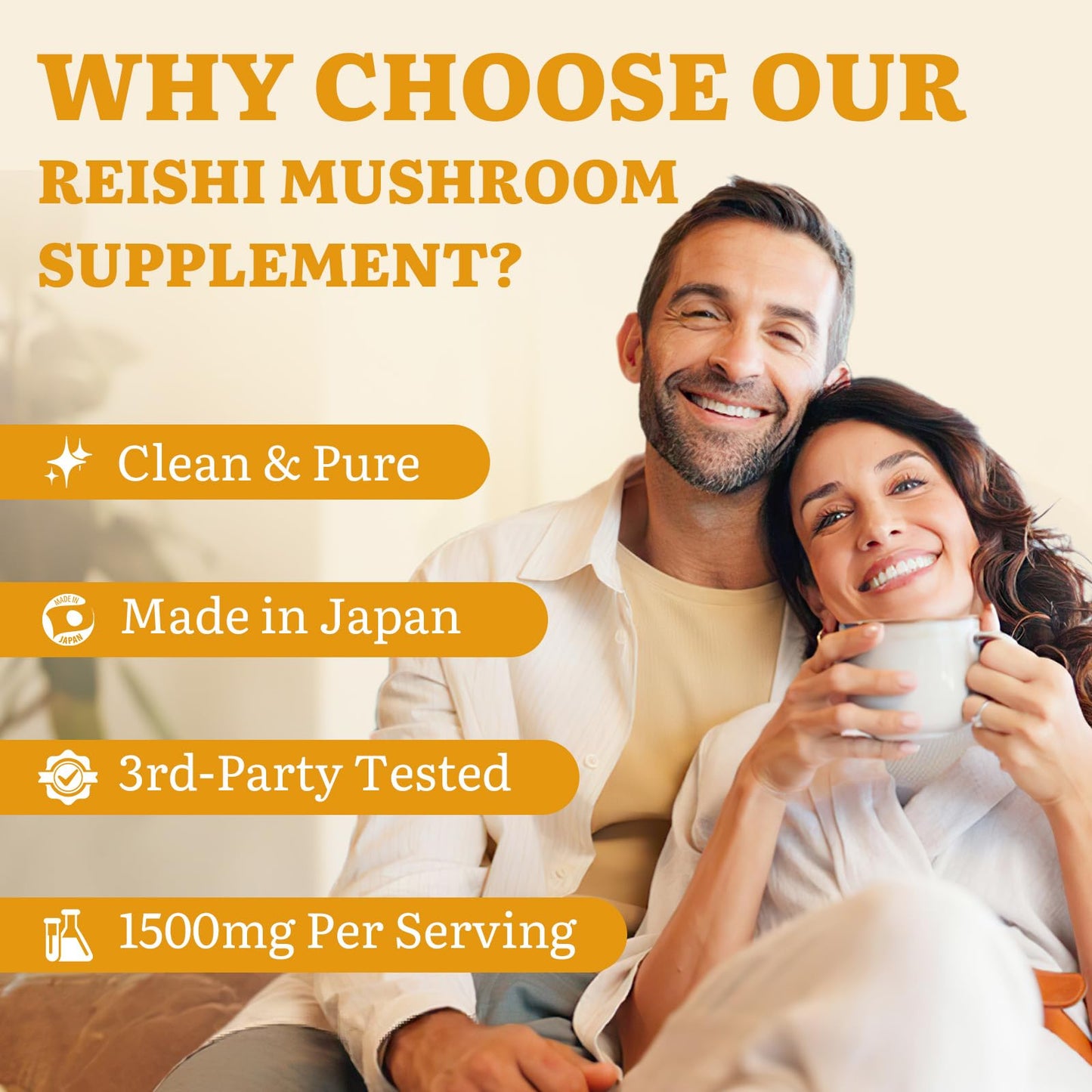 Yasumako Japanese Reishi Mushroom Supplement Capsules 120 Capsules