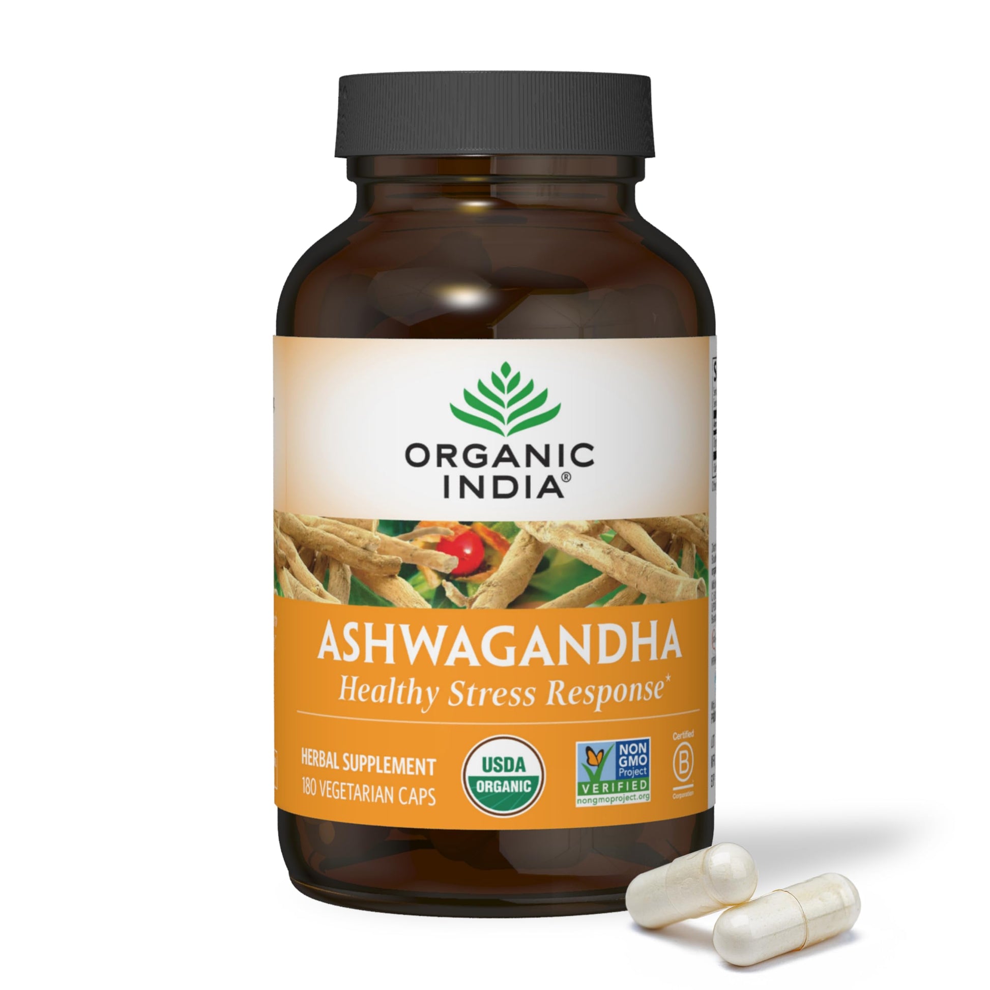 ORGANIC INDIA Ashwagandha Capsules 180 Count