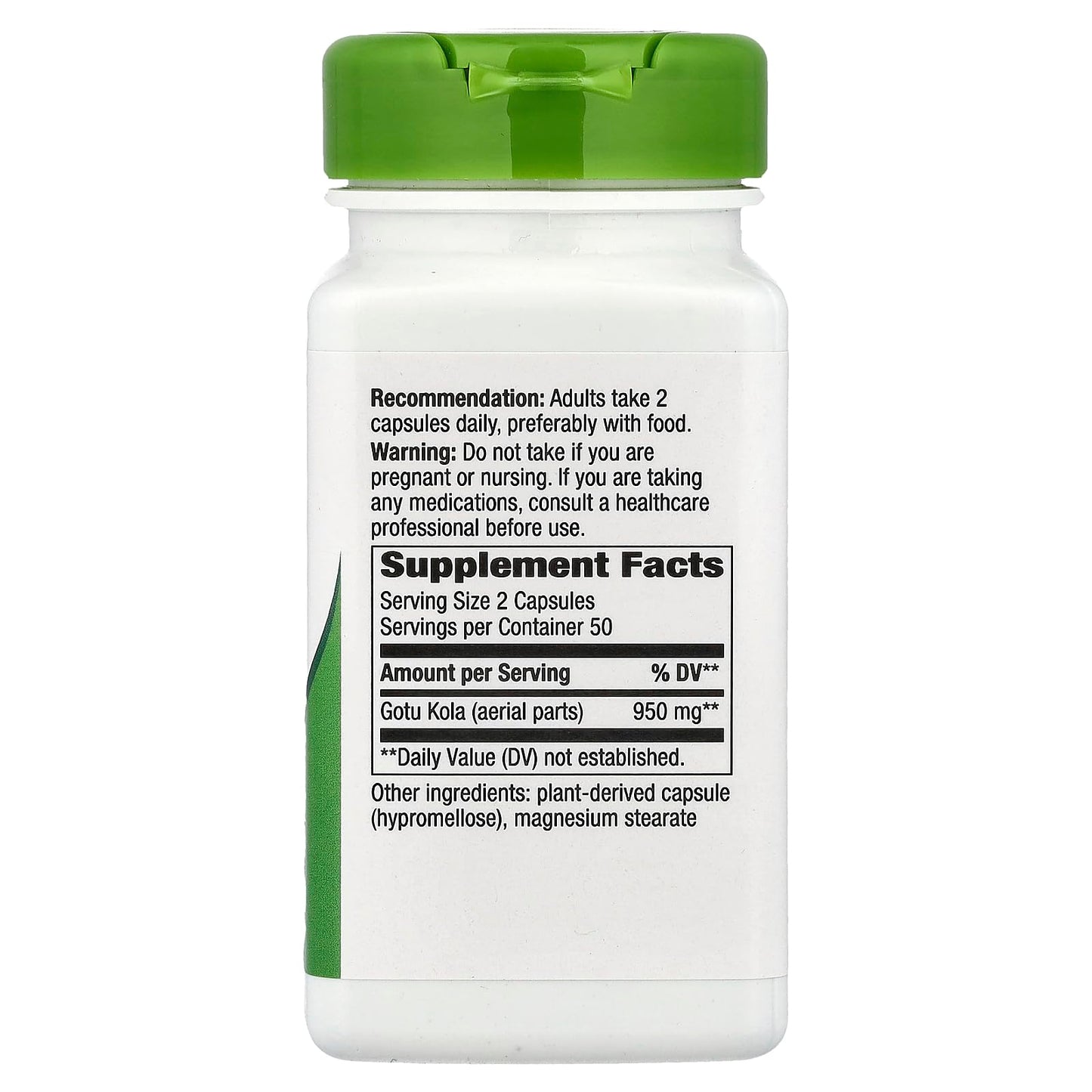 Nature's Way Gotu Kola Herb 475mg Capsule 100 Capsules