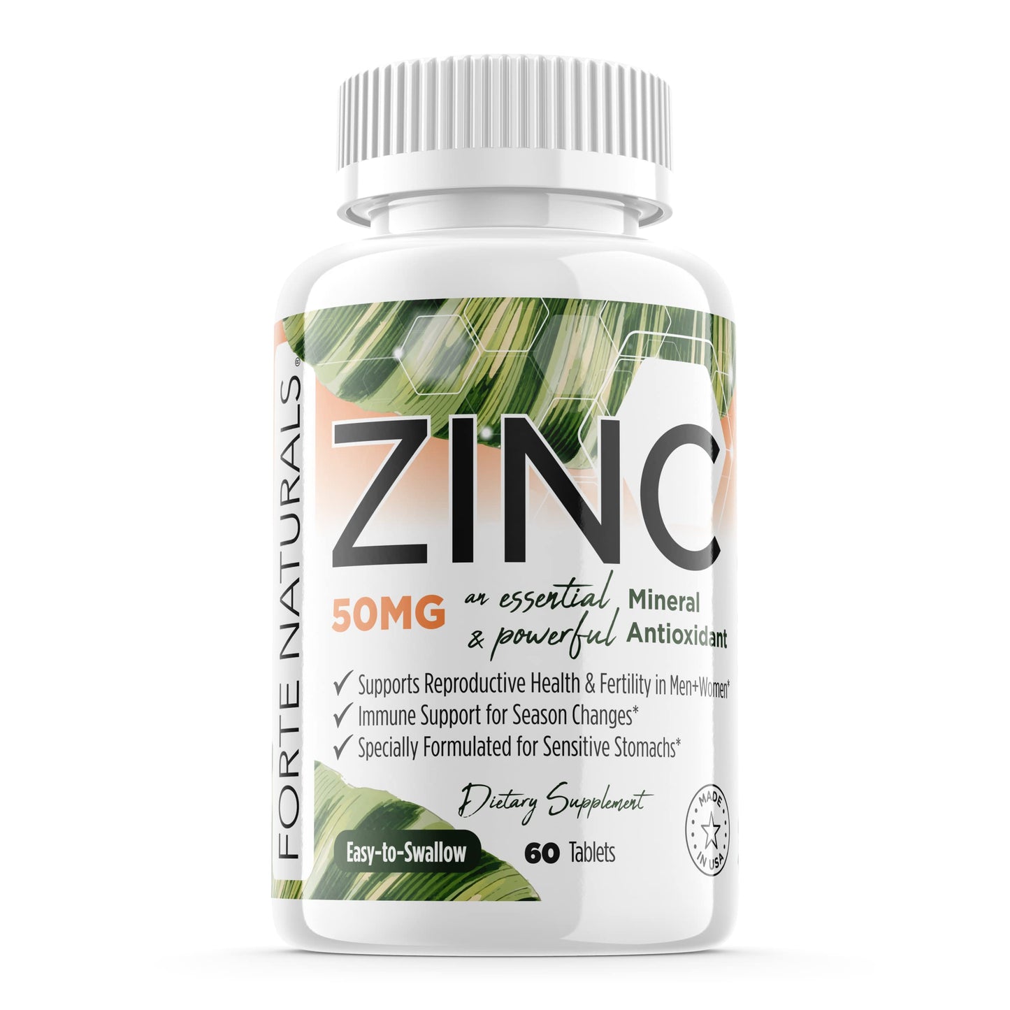 FORTE NATURALS Zinc 50mg Tablets, 60 Tablets