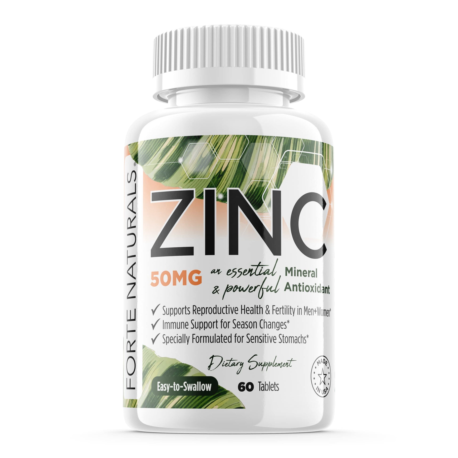FORTE NATURALS Zinc 50mg Tablets, 60 Tablets