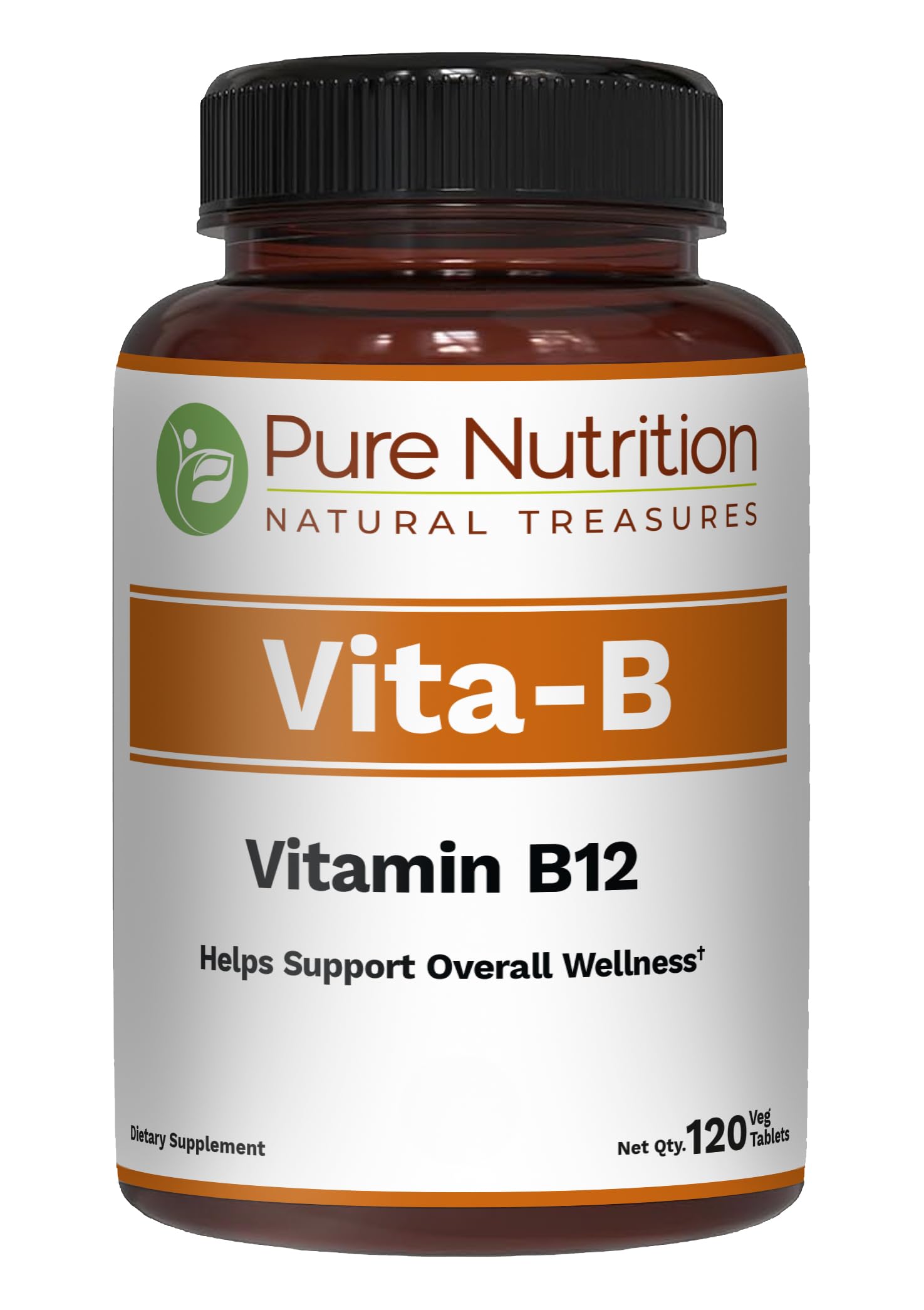 PURE NUTRITION NATURAL TREASURES Vitamin B12 1500mcg (Methylcobalamin) Tablets, 120 Veg Tabs