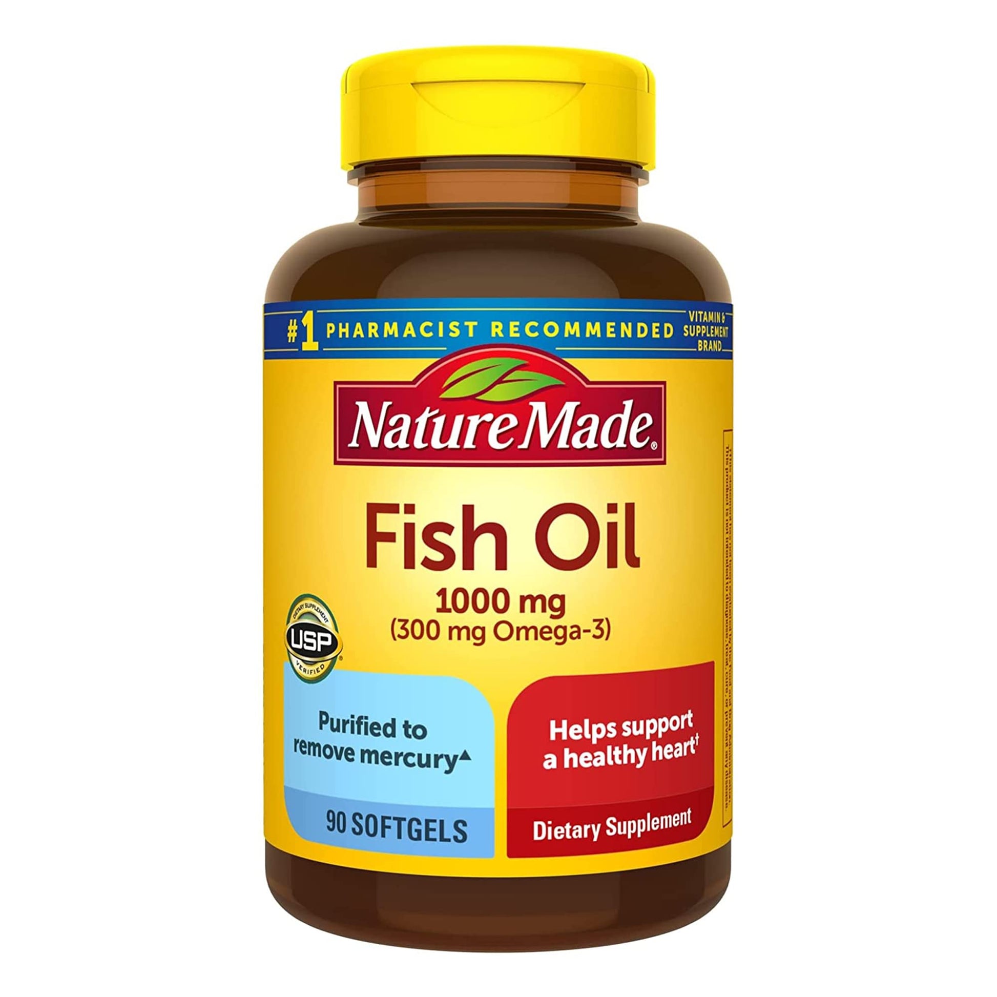 Nature Made Fish Oil 1000 mg Softgels, 90 Softgels