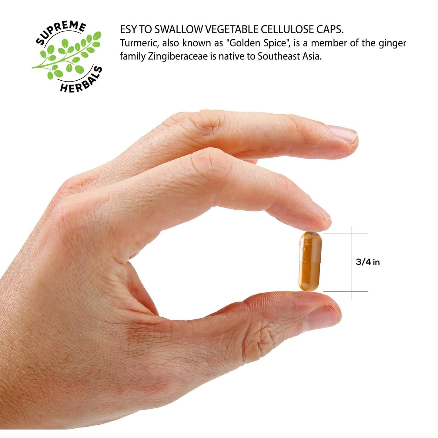 SUPREME HERBALS Turmeric Curcumin Capsules, 1 Count