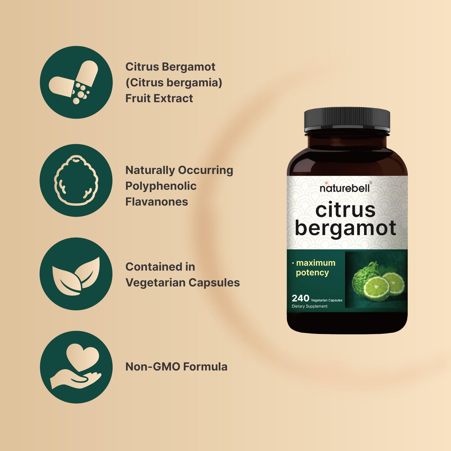 NatureBell Citrus Bergamot Capsules, 240