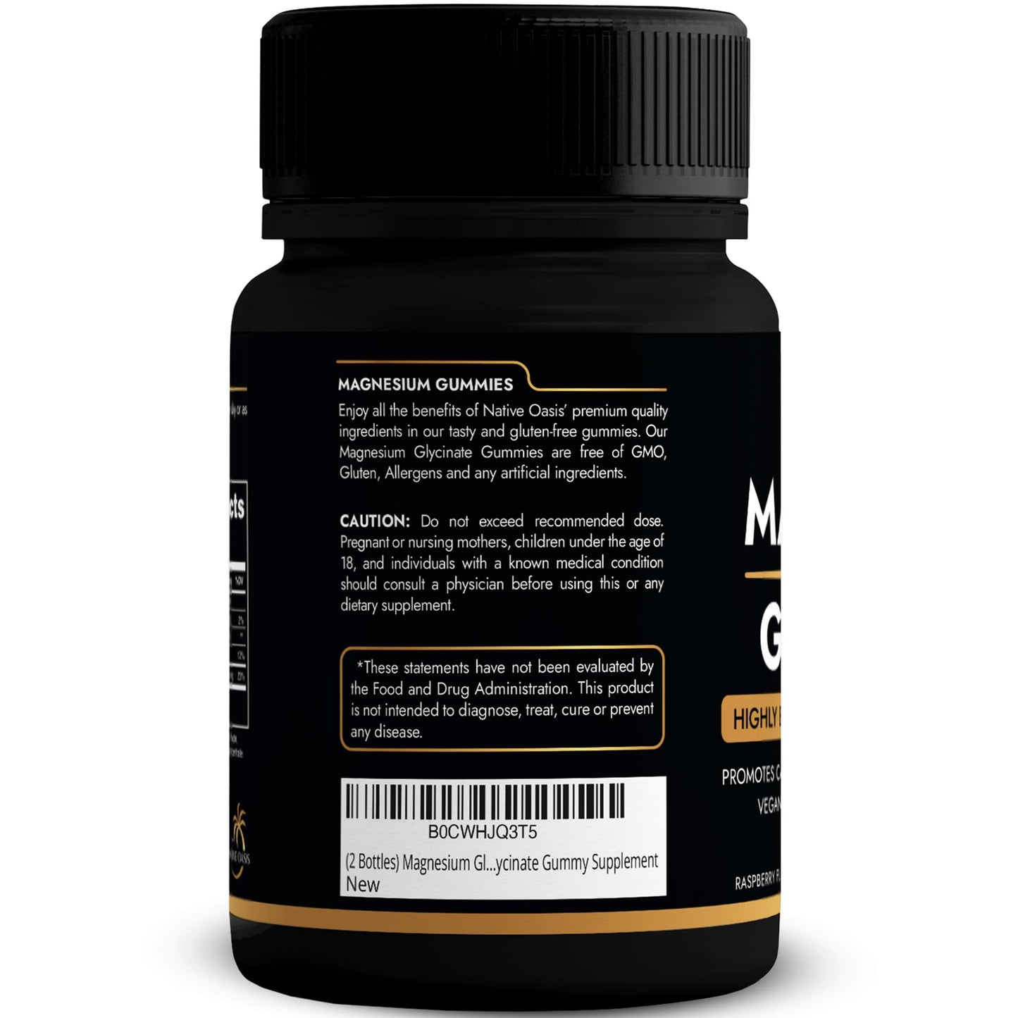 NATIVE OASIS Magnesium Glycinate Gummies 1,000mg 180 Count