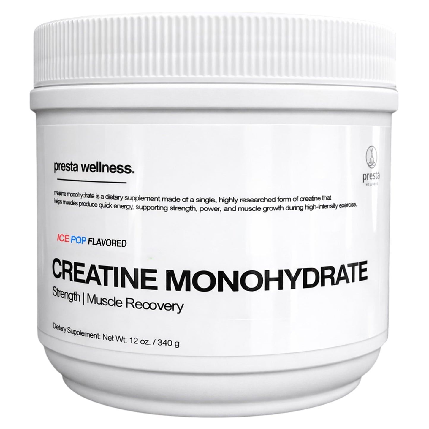 Presta Wellness Creatine Monohydrate Powder, 12 Count