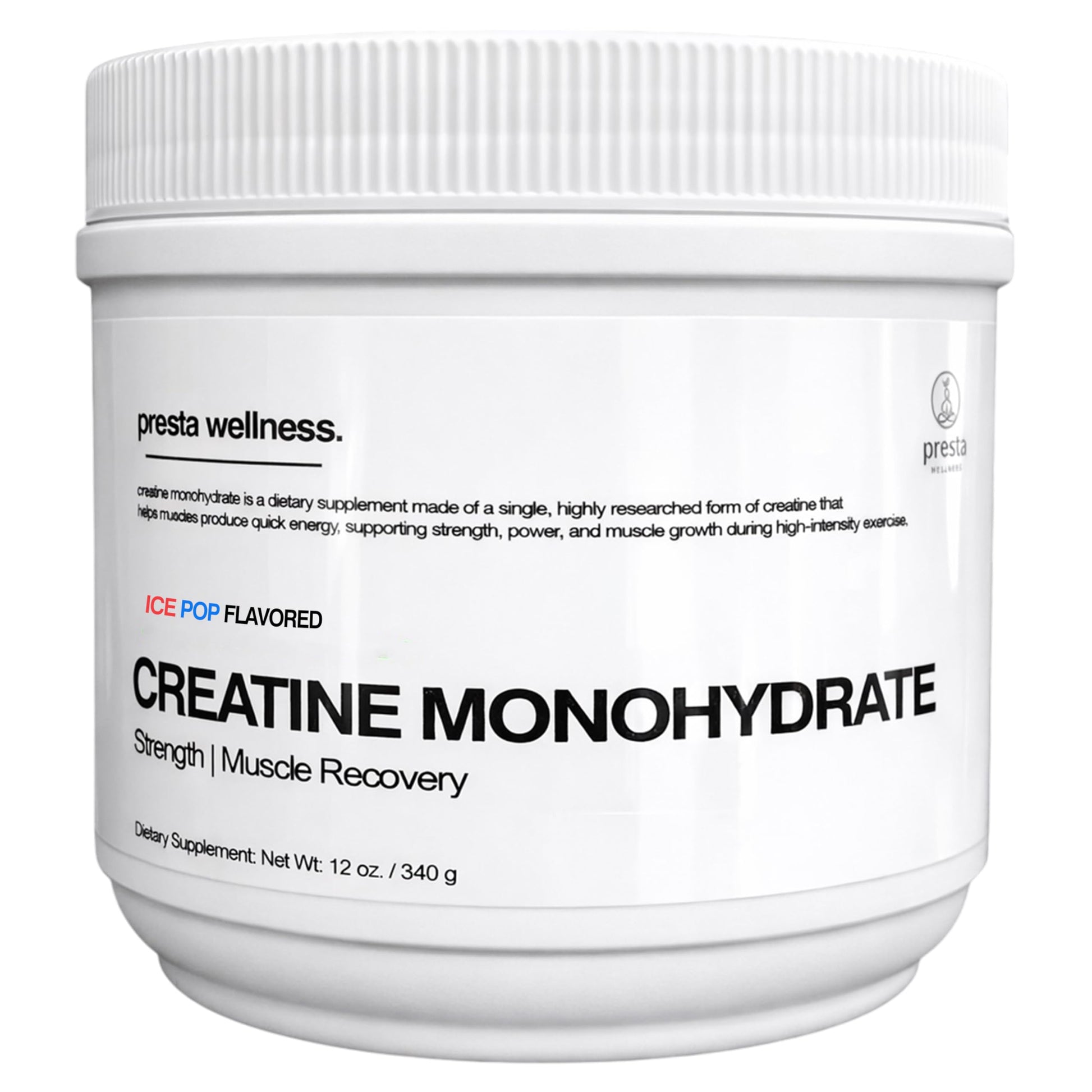 Presta Wellness Creatine Monohydrate Powder, 12 Count
