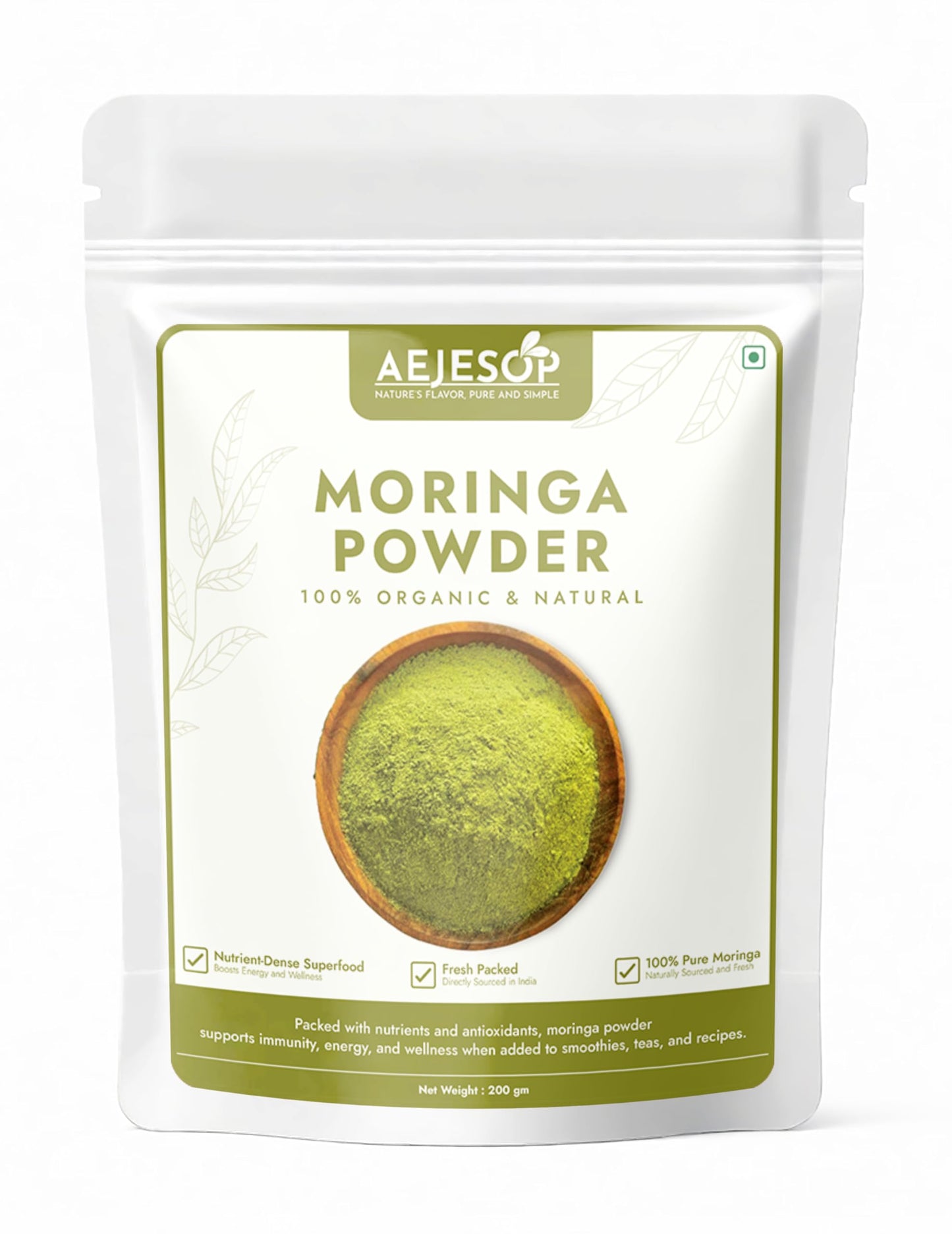 AEJESOP Organic Moringa Oleifera Leaf Powder 7 oz