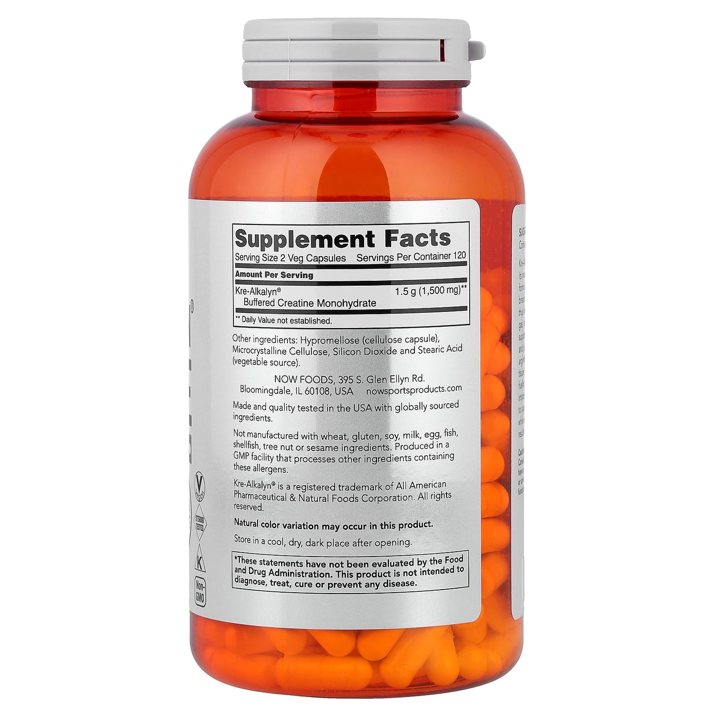 NOW Foods Kre-Alkalyn Creatine Capsules 240