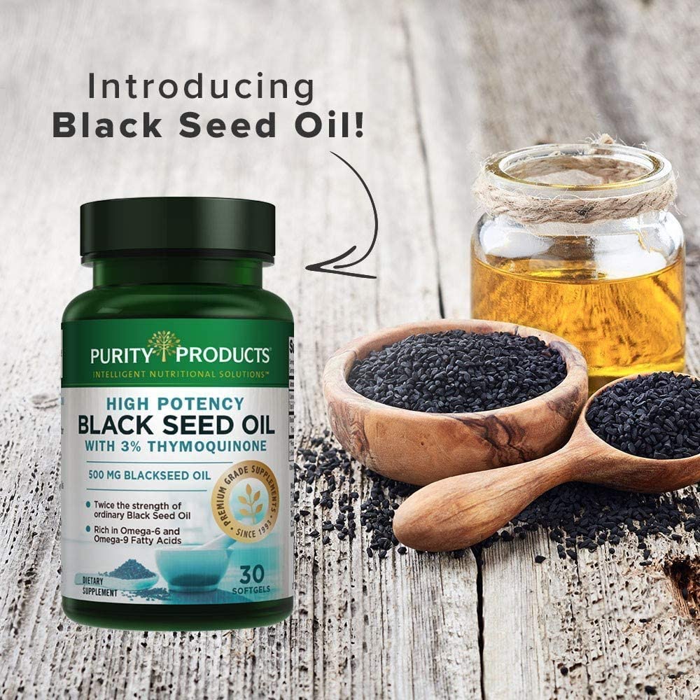 Purity Products High Potency Black Seed Oil Softgels 30 Mini Softgels