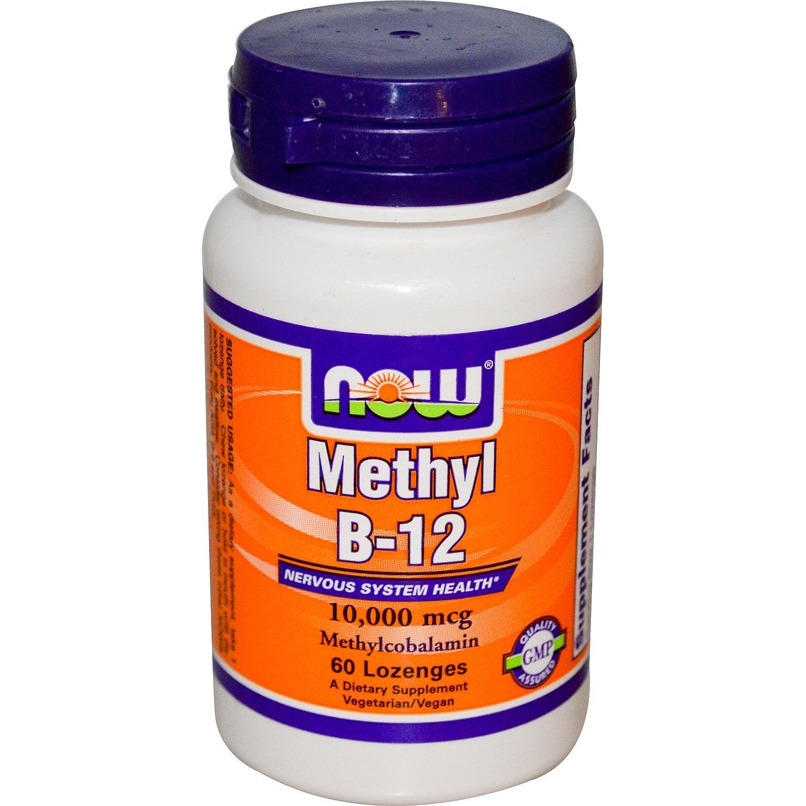 NOW Foods Methyl B12 Extra Strength Methylcobalamin 10,000 MCG Capsule, 1 Count
