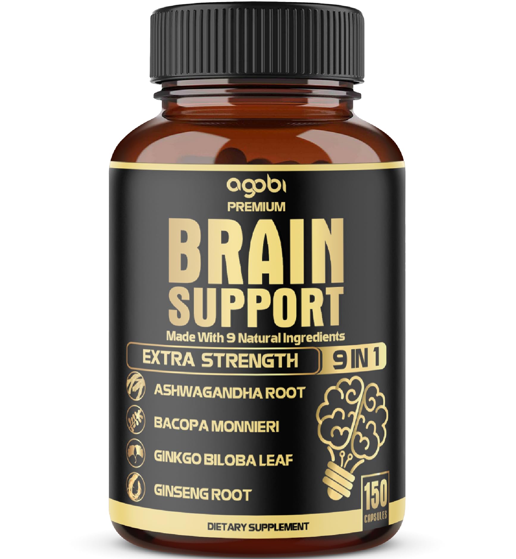 agobi 9in1 Brain Support Supplement Capsule, 150 Count