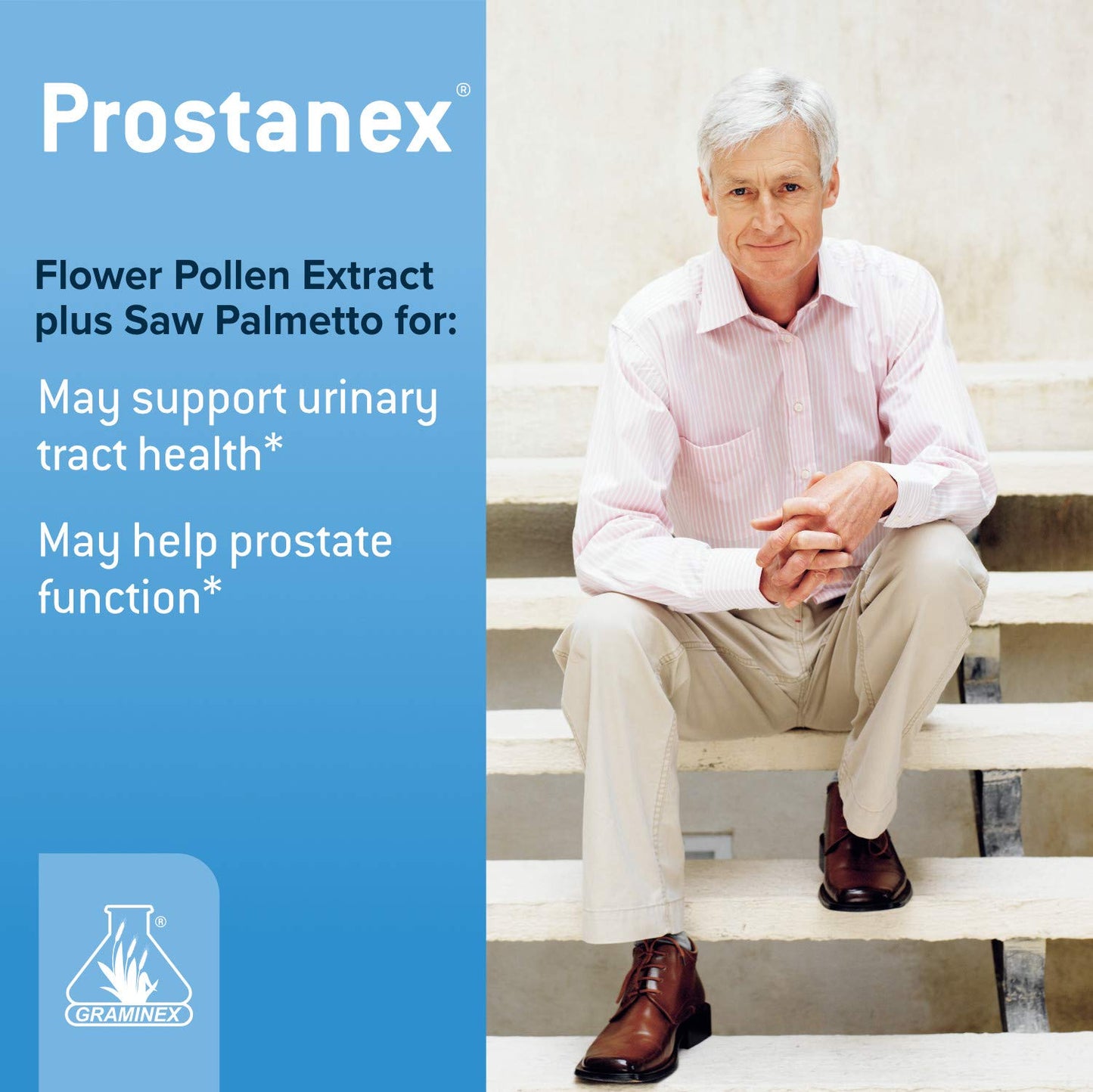 Graminex Prostanex Prostate Health Supplement Flower Pollen Extract Saw Palmetto, 90 Capsules