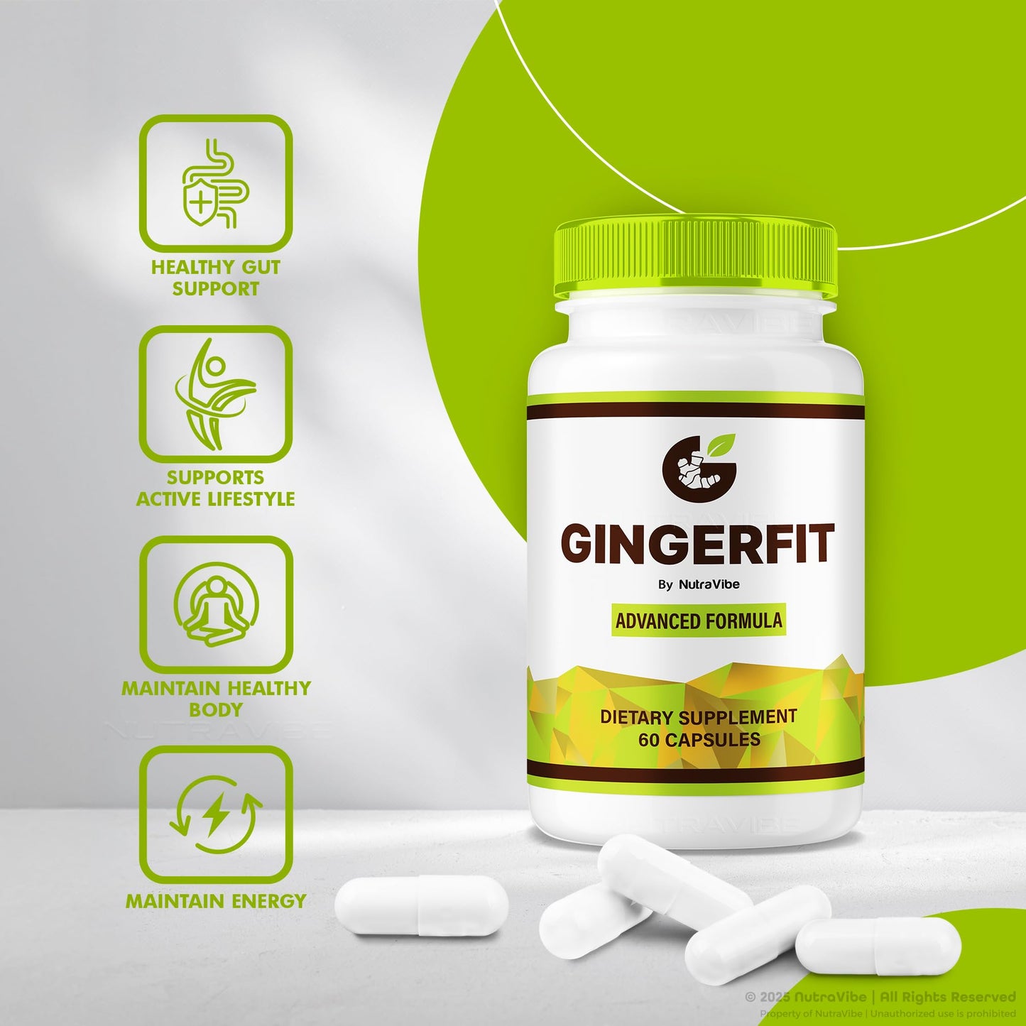 NutraVibe GingerFit Premium 120 Capsules