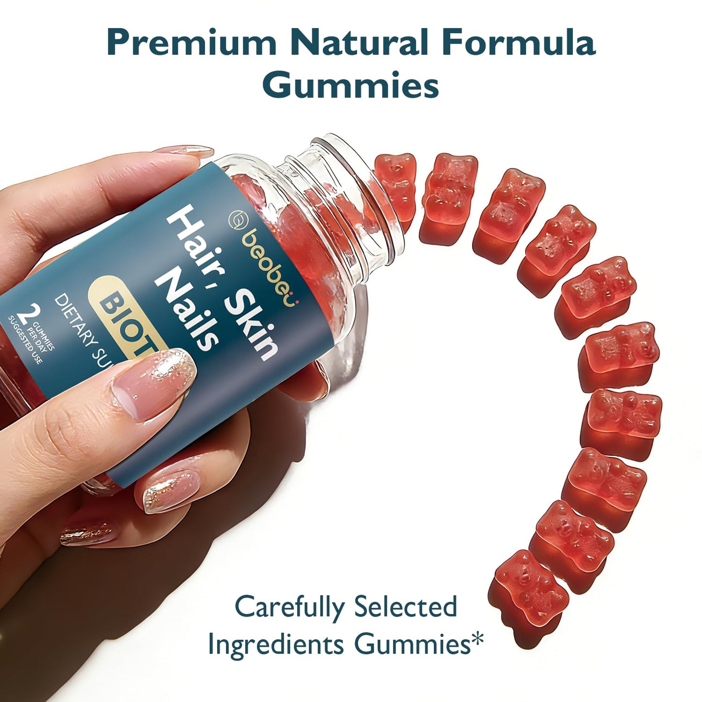 beobeu Hair Skin and Nails Biotin Gummy 60