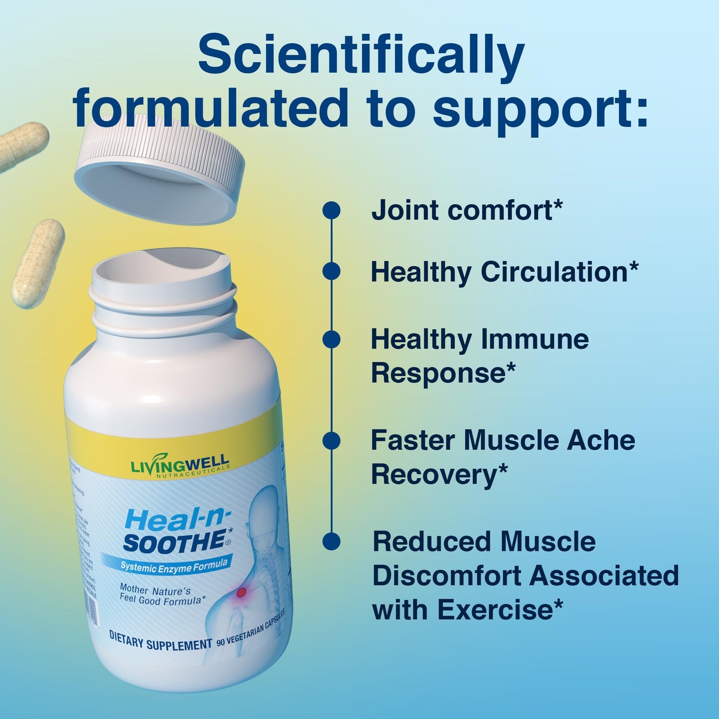HEAL-N-SOOTHE Super Joint Support Supplements, 180 Capsules