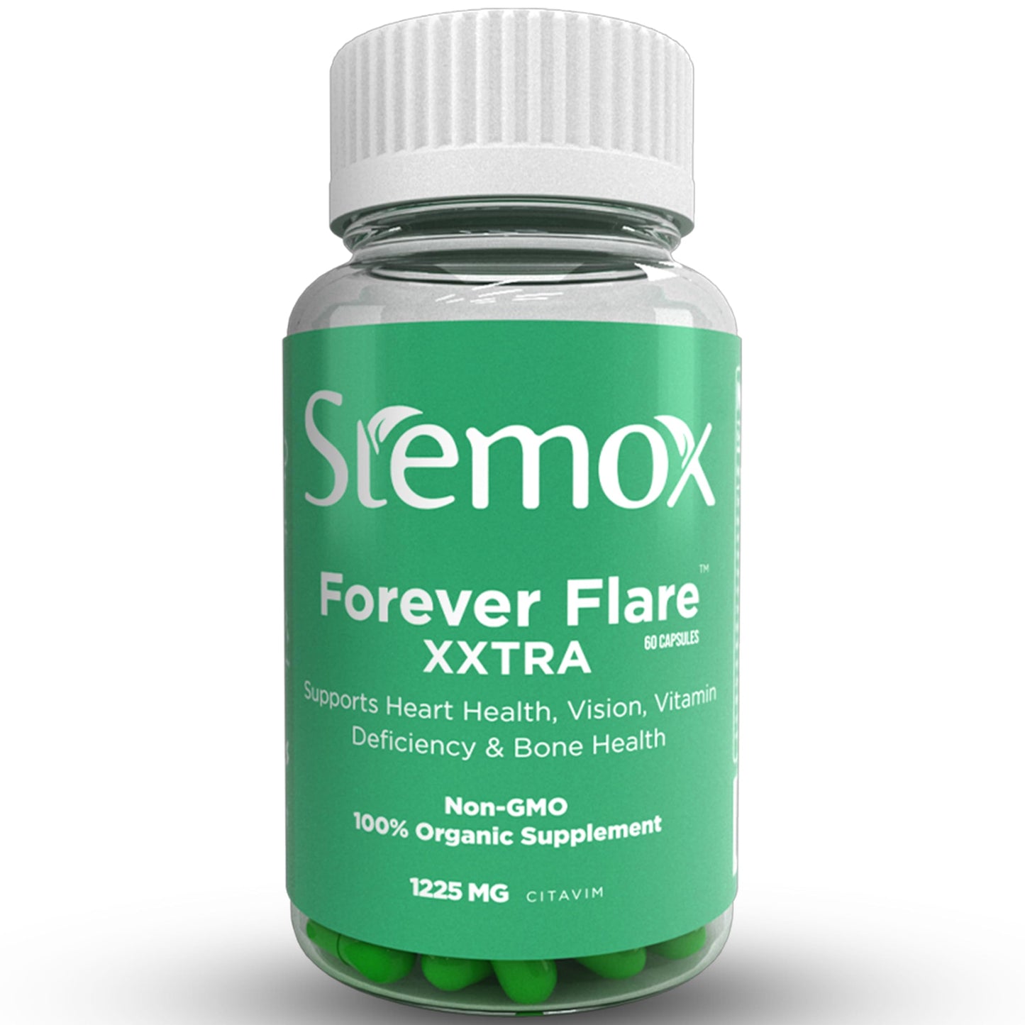 Stemox Forever Flare Xxtra – Advanced Antioxidant for Vision, Energy & Immune Support – with Calcium, Magnesium, Potassium & Phosphorus for Bone & Wellness Balance – 60 Capsules