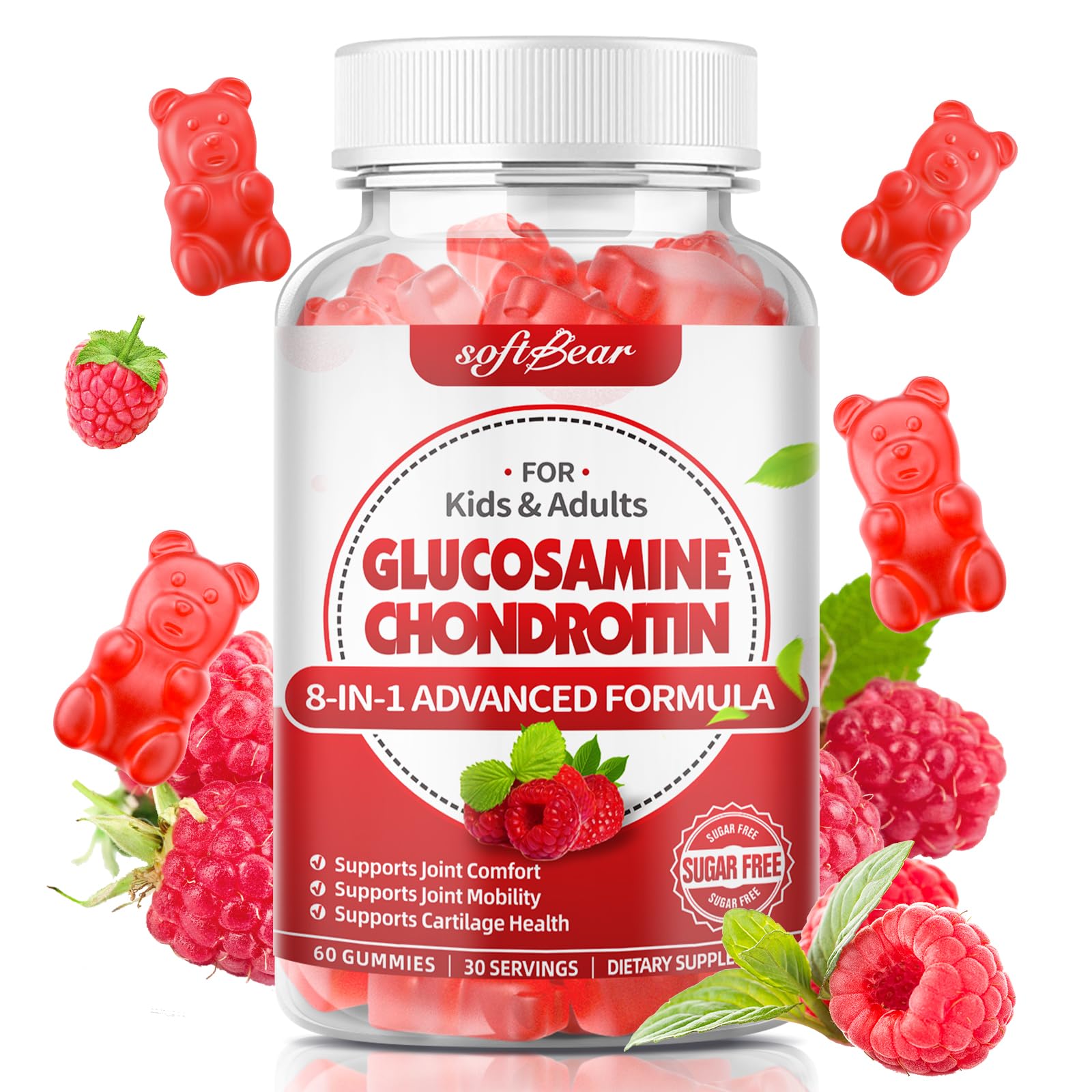 softbear Glucosamine Chondroitin Gummies, 60 Count