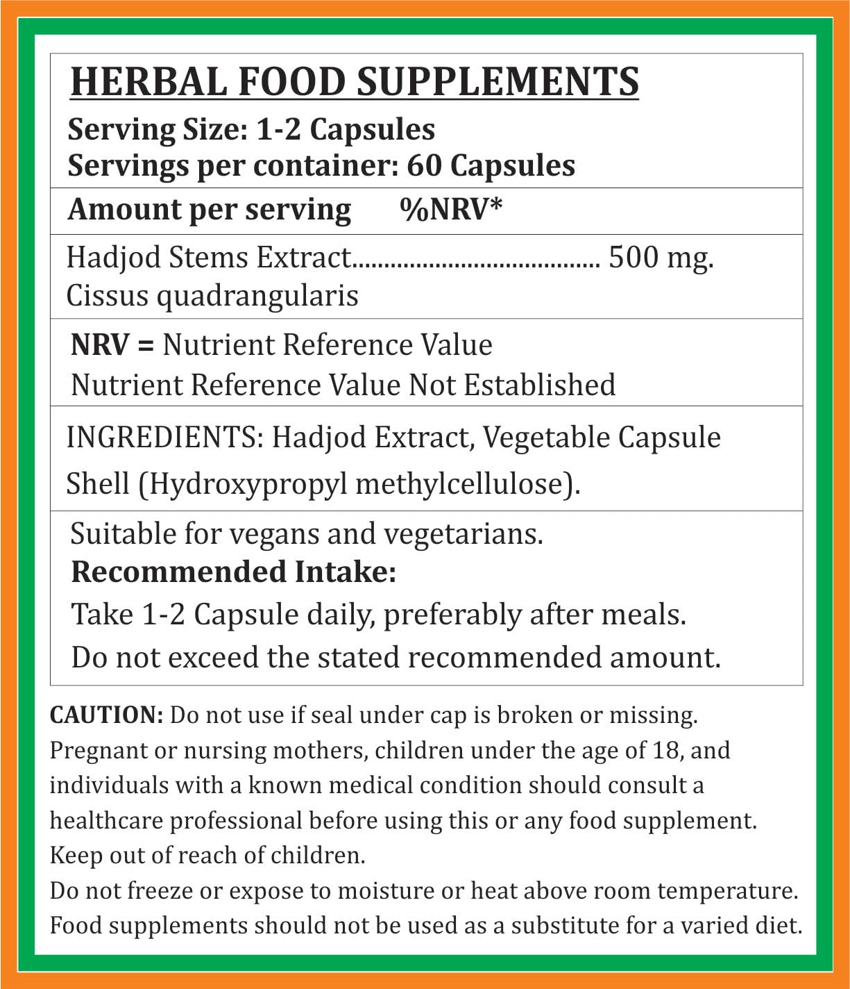 Generic Hadjod Capsule 500 mg, 240 Count
