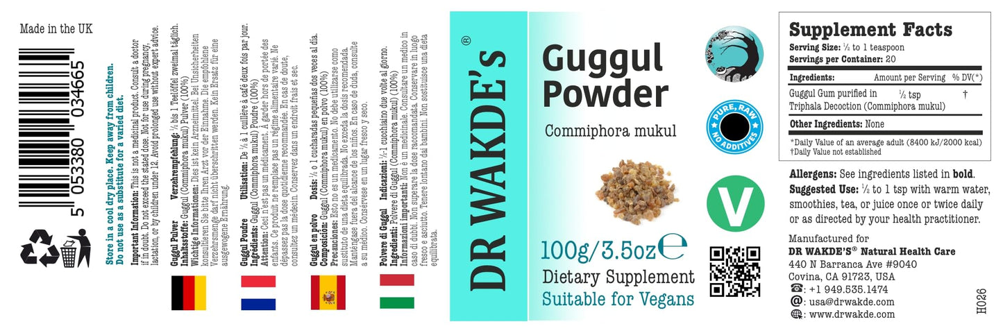 DR WAKDE's Guggul Powder 3.5274 oz