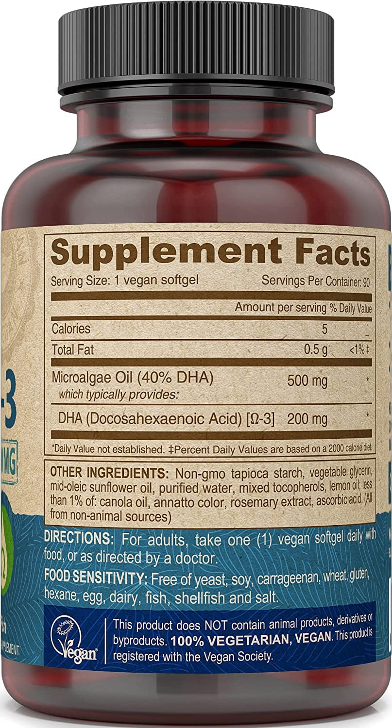 Deva Vegan Vitamins Omega3 DHA Softgels 90