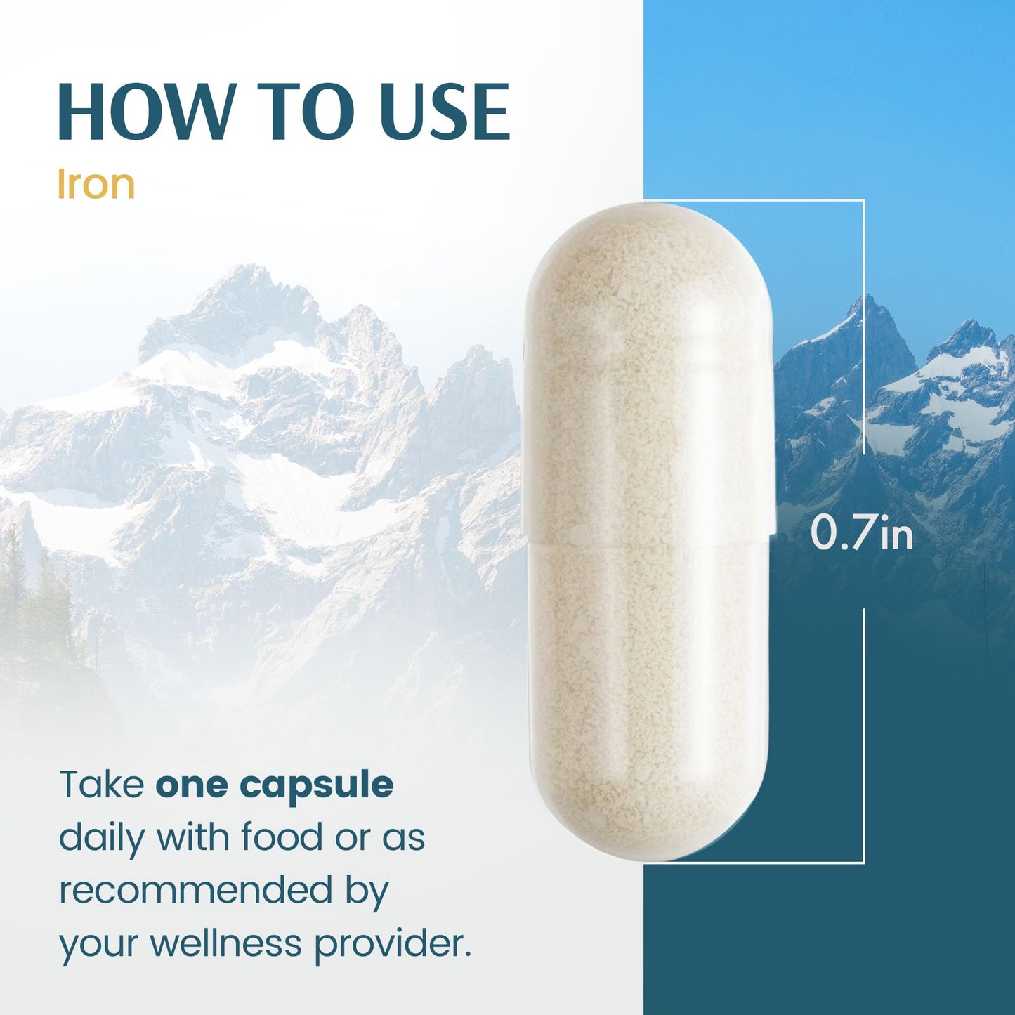 Vykee Nutrition Iron Bisglycinate 36 mg Capsule, 120 Capsules