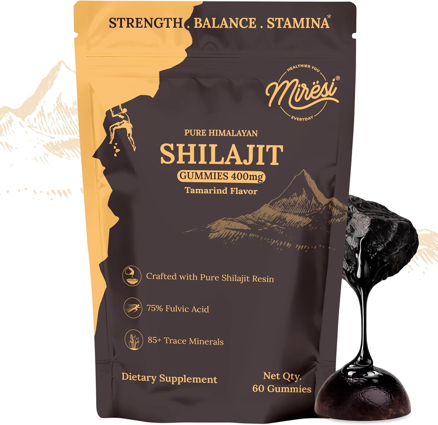 Miresi Shilajit Gummies, 60 Count