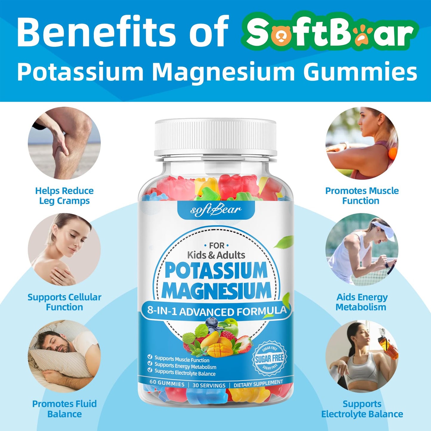 softbear Potassium Gummies 60 Gummies