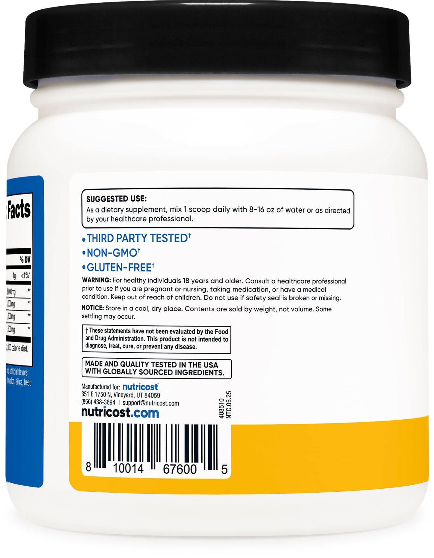 Nutricost BCAA Powder Orange Mango, 60 Servings
