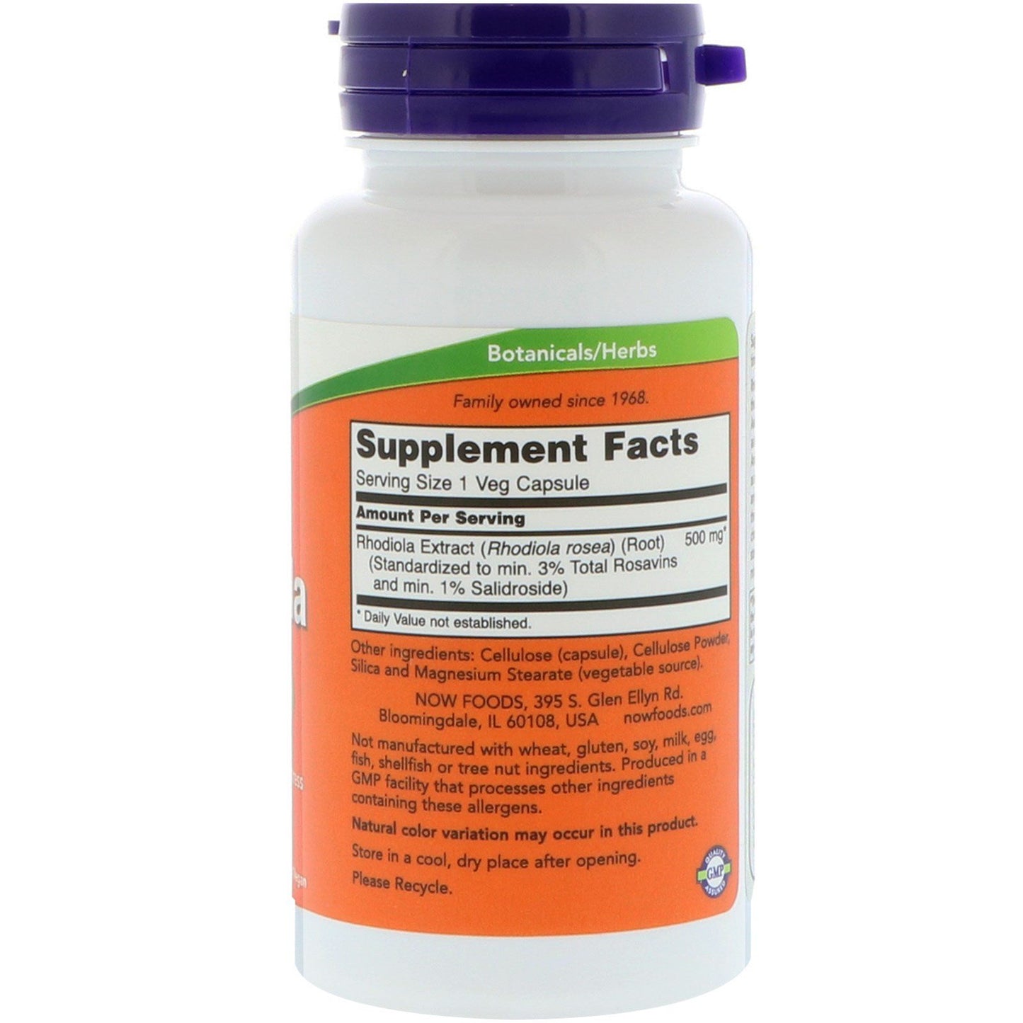 NOW Foods Rhodiola 500 mg Capsules 120 Count